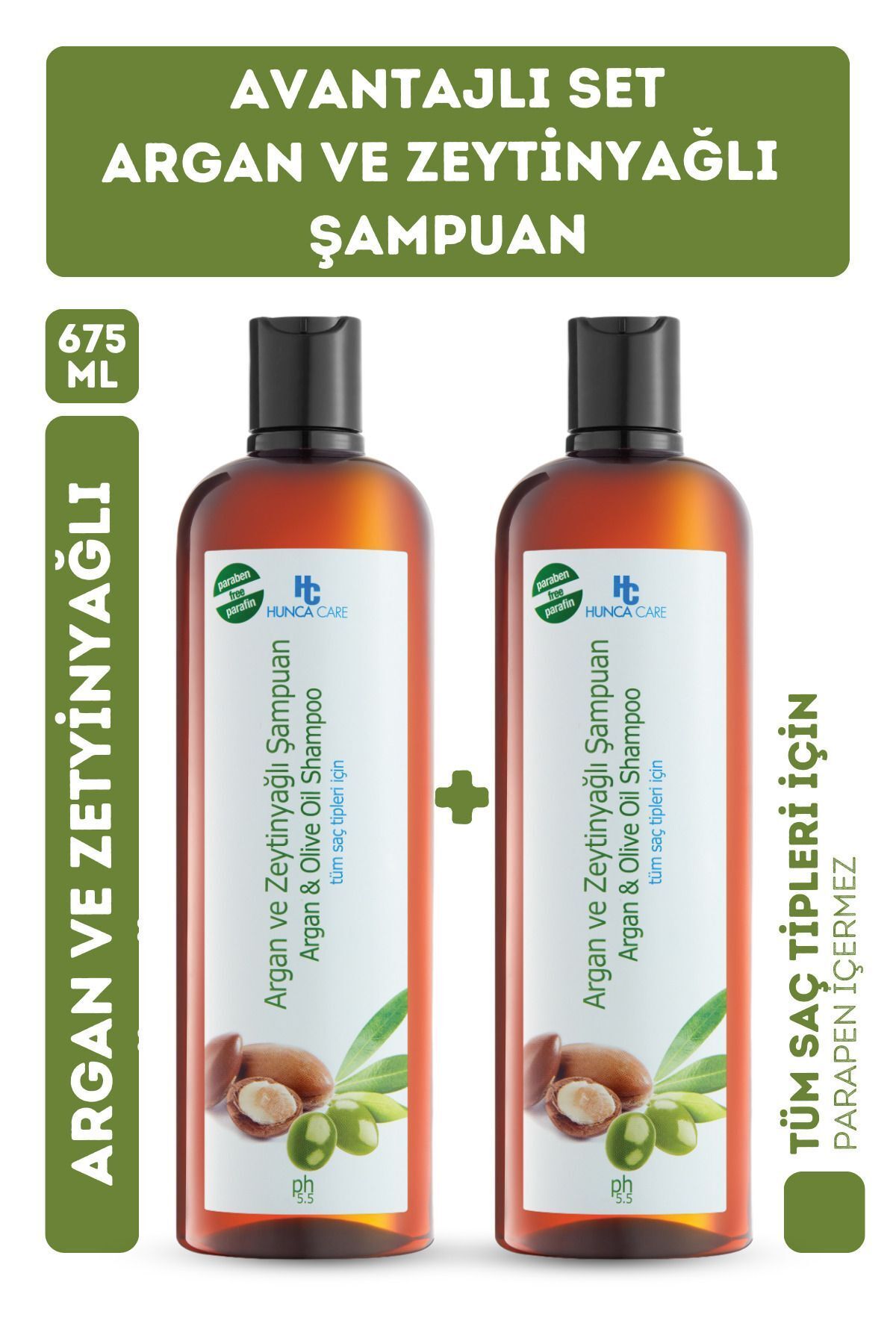 Seddar Collection Hunca Care Argan ve Zeytinyağlı Saç Şampuanı 700 ml 2 Adet