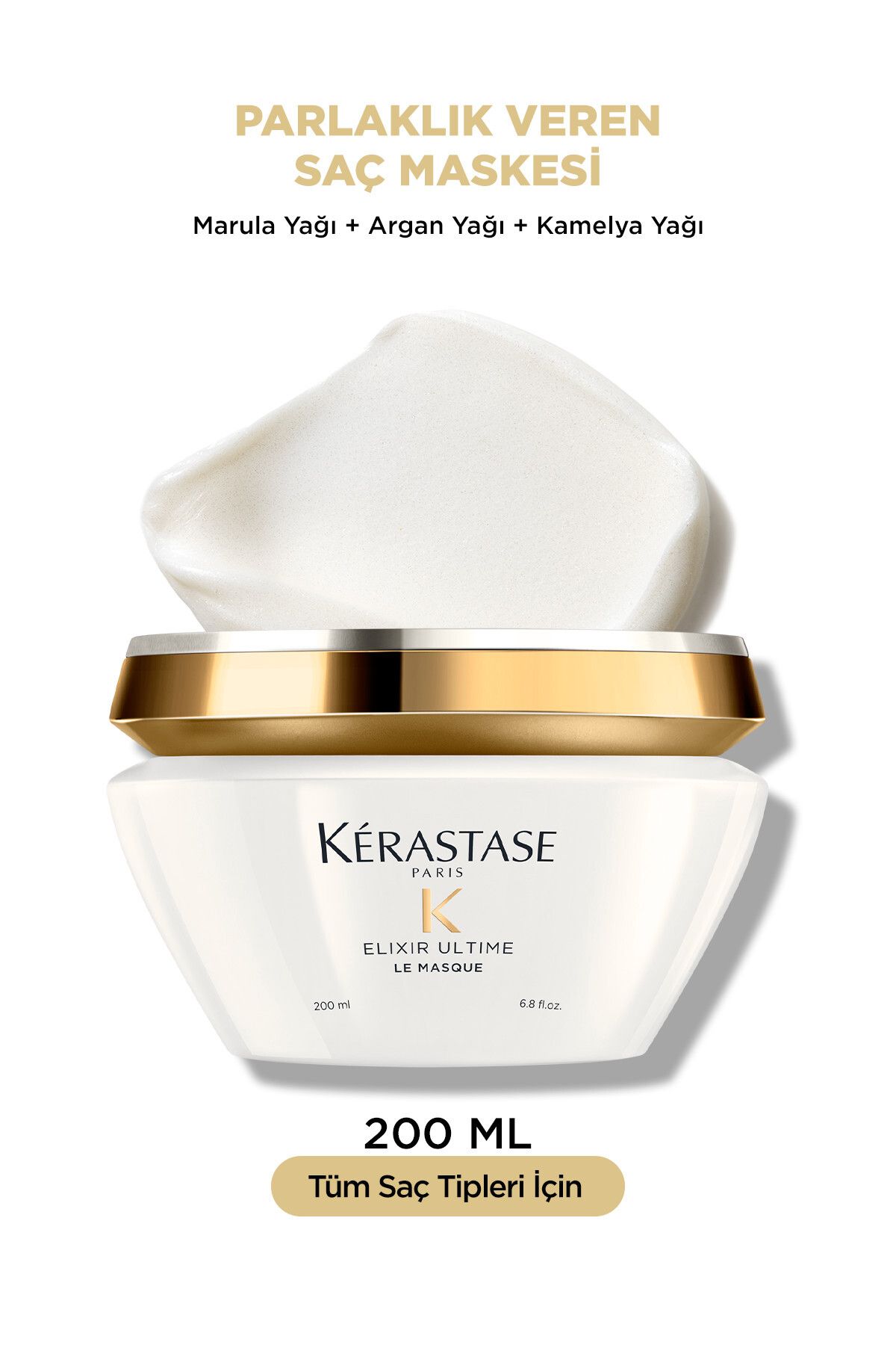 Kerastase Elixir Ultime Saçta Ağırlık Yapmayan Besleyici Formüllü Parlaklaştırıcı Saç Maskesi 200ml/
