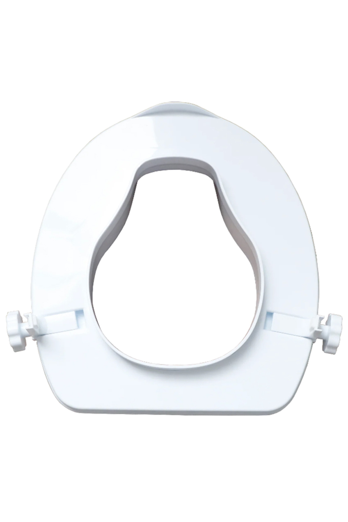 Linomag-® Toilet Seat Raiser 10cm, Soft Pu Ring, Adjustable Attachment, White/blue 6