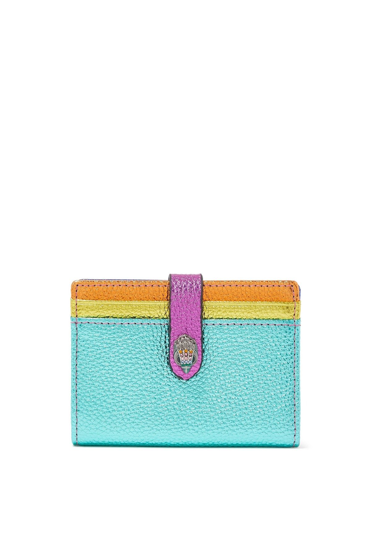 Kurt Geiger Leather Soft Wallet, Gökkuşağı Desenli Deri Cüzdan