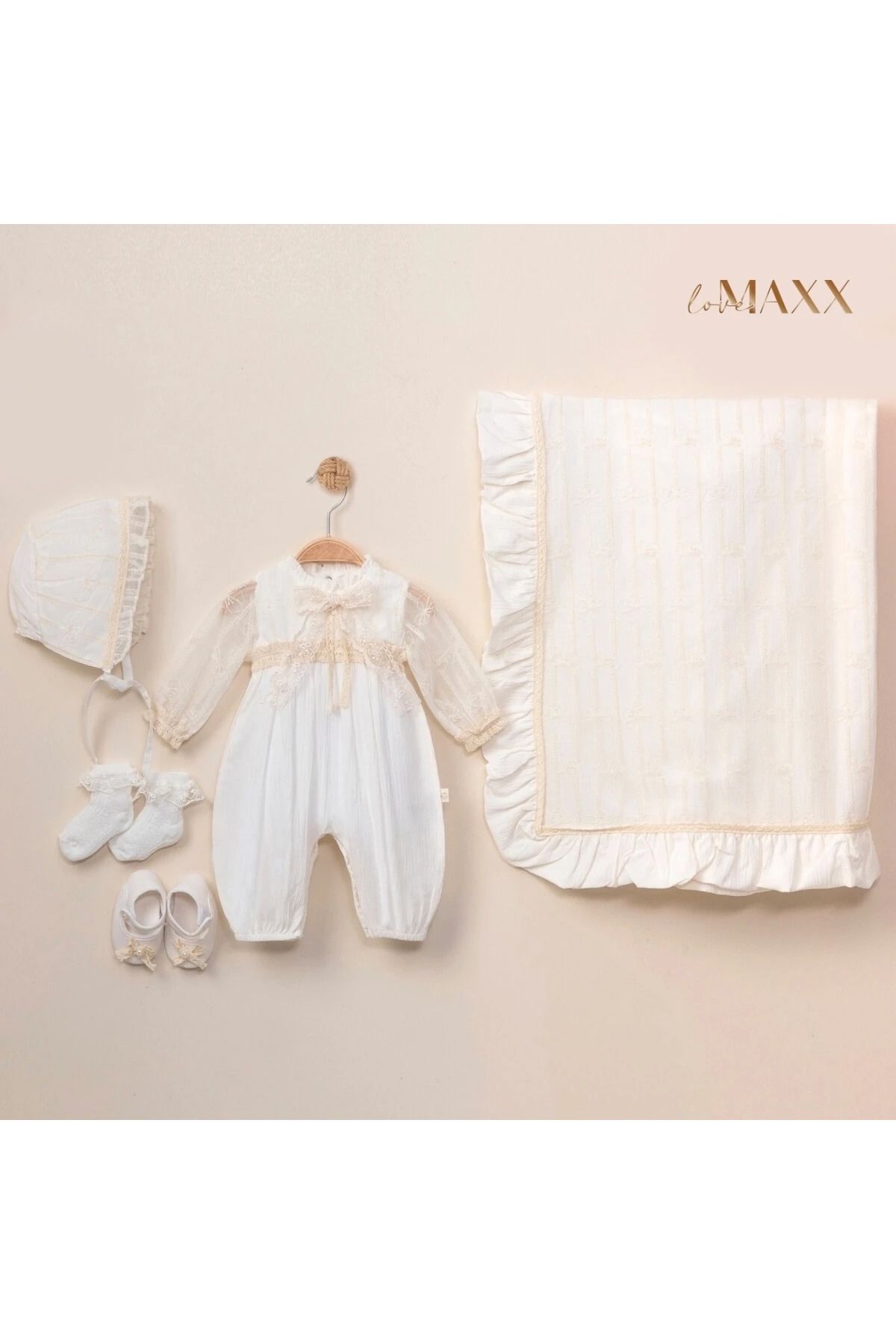 Little Ya Ya Love Kız Bebek 0-3 Ay Premium Hastane Çıkışı Yenidoğan 5li Set