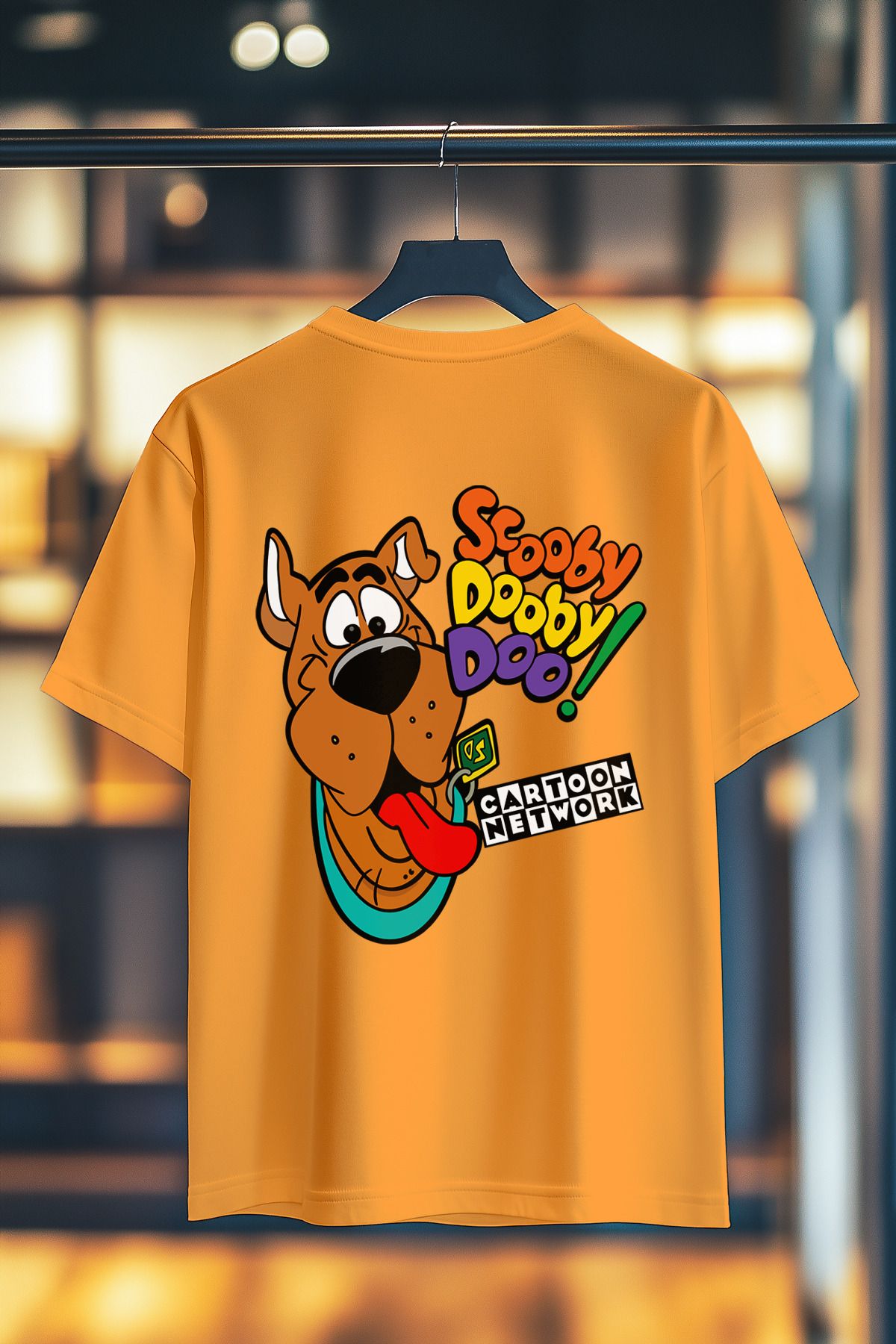BookOrBook Scooby Doo Sırt Baskılı %100 Pamuk Yetişkin Premium T-Shirt