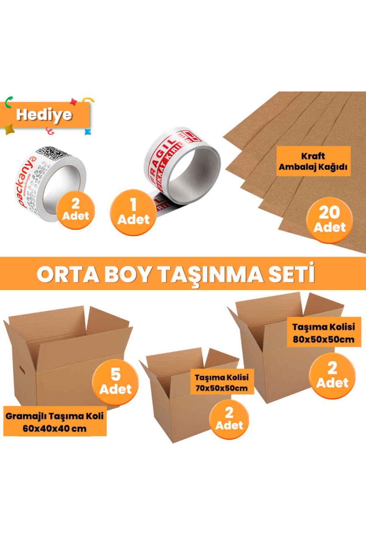 Packanya Orta Boy Taşınma Seti - Koli - Eşya Taşıma - Taşıma Kolisi