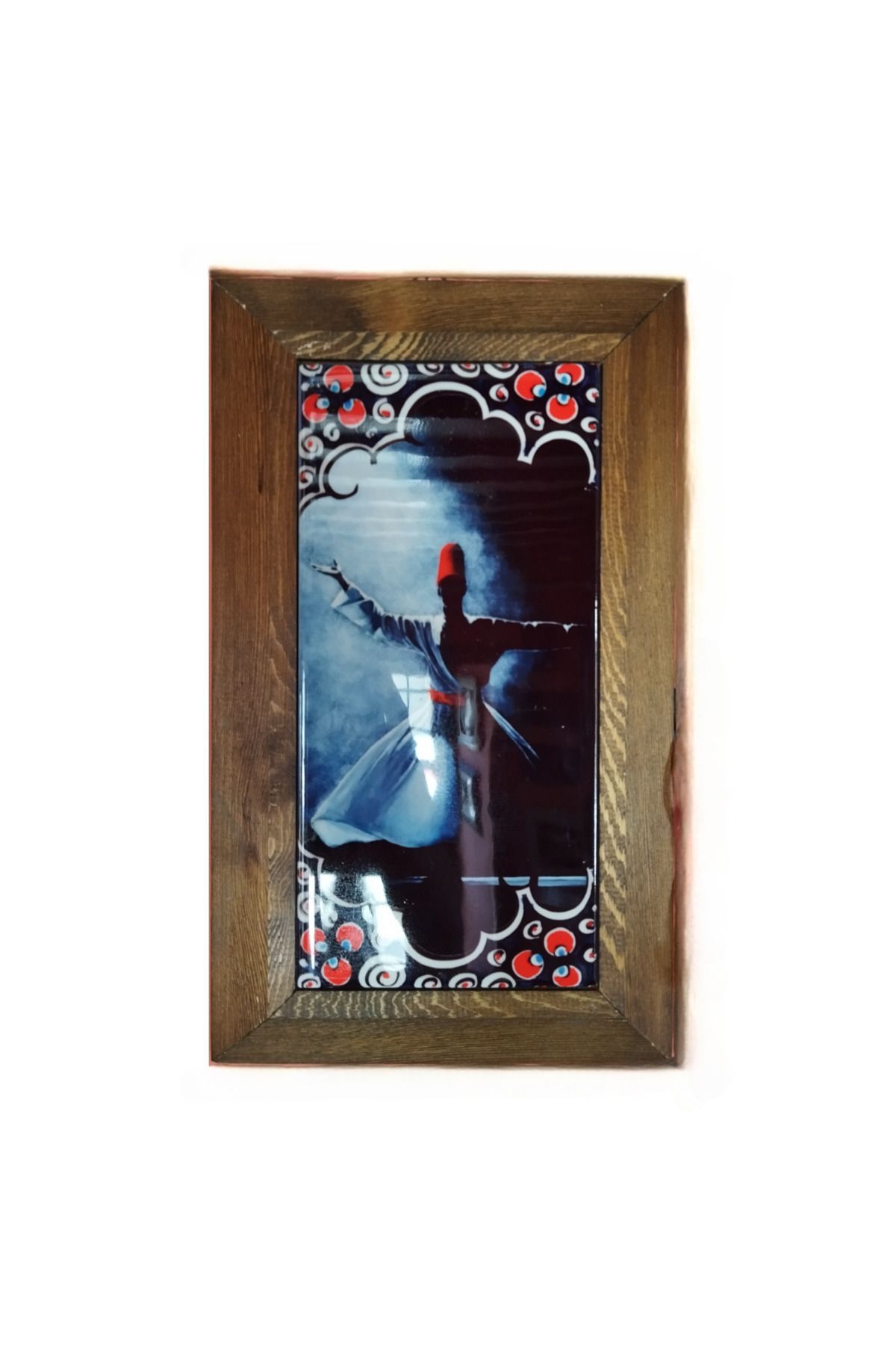 Ats Art Ahşap Çerçeveli Duvar Dekoru 25×16 cm Semazen Figür
