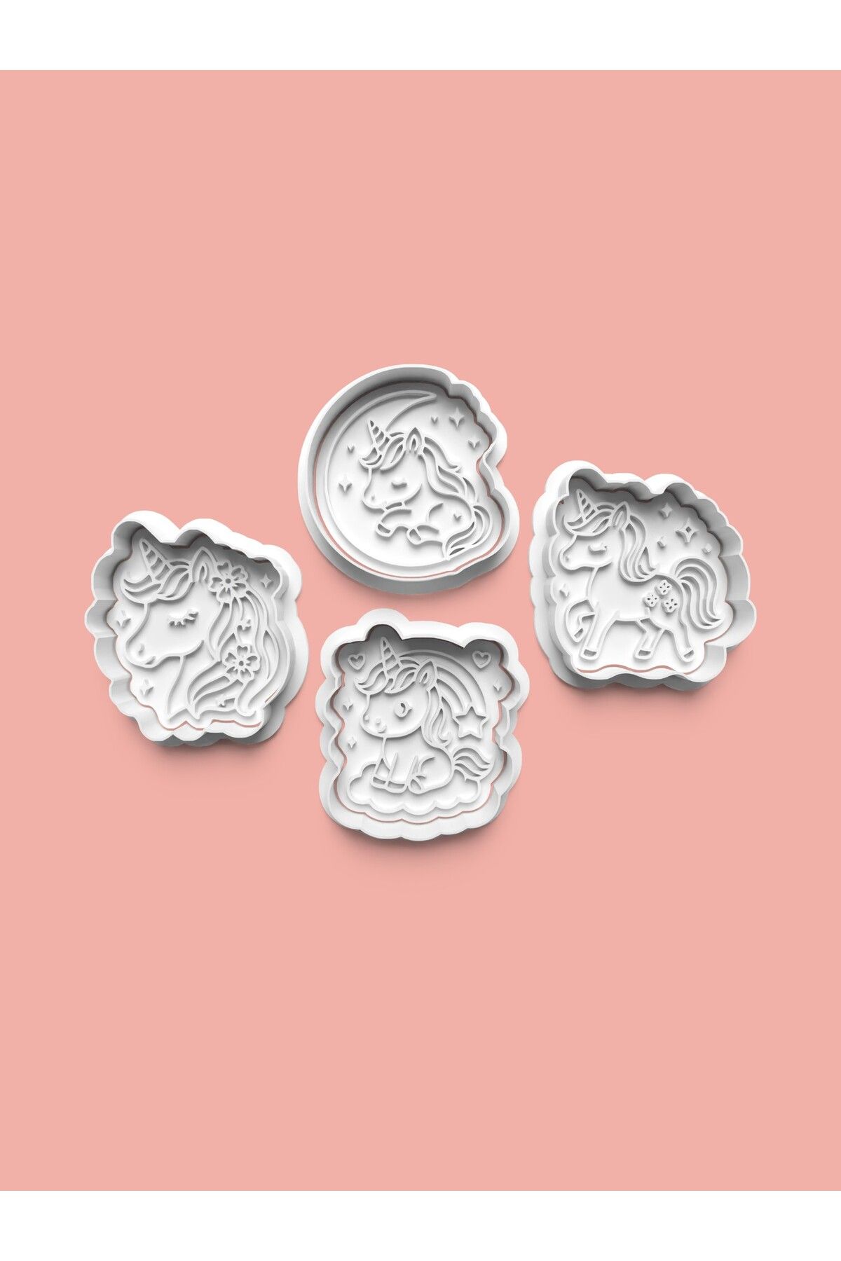 AKTASTORE Unicorn Kurabiye Kalıbı 4'lü set