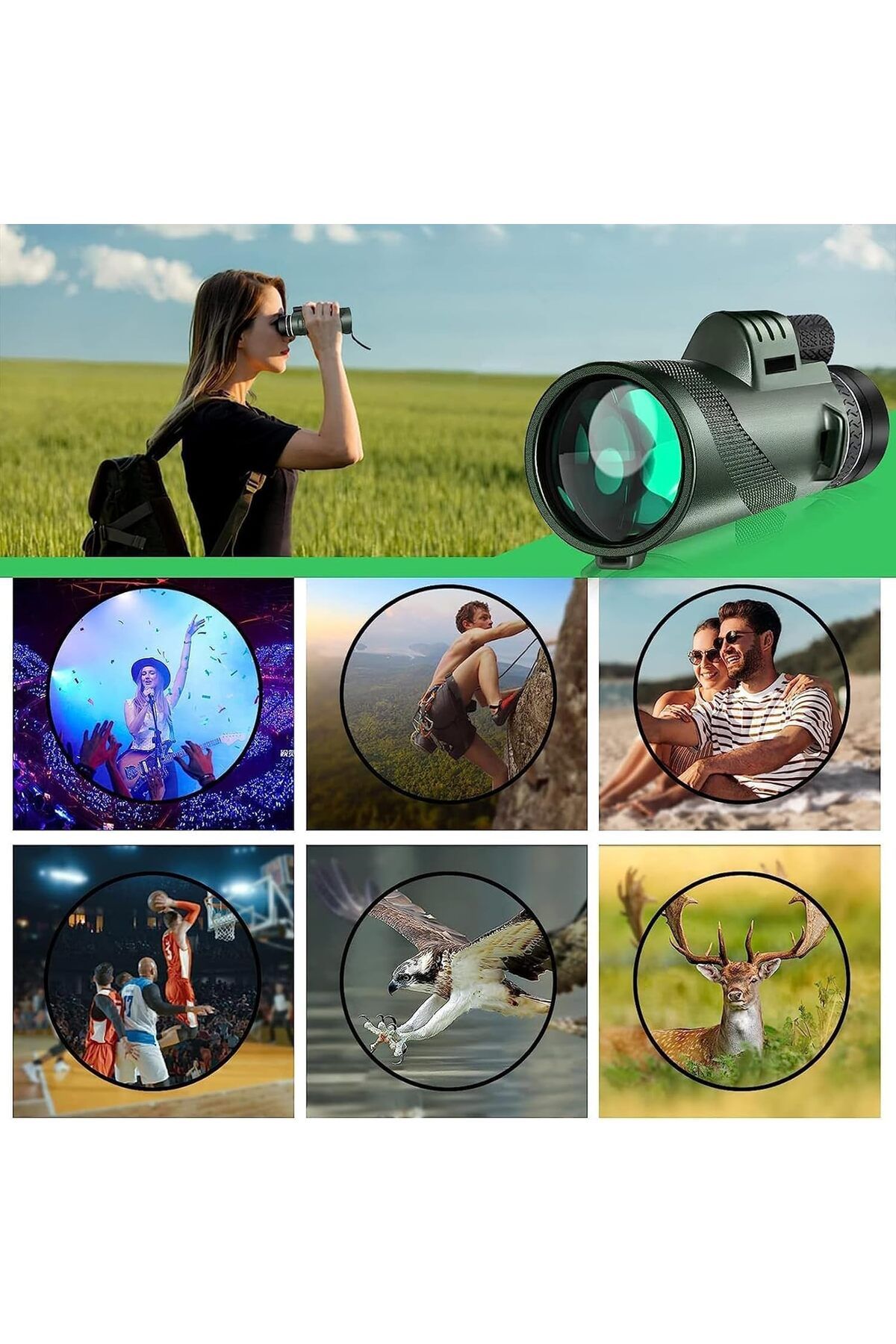 fulina-Monocular Telescope,with BAK4 Prism and FMC Lens,with Smartphone Holder and Tripod,for Bird Watching 8