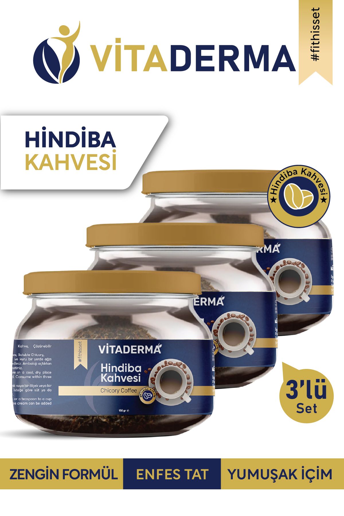 VİTADERMA HİNDİBA KAHVESİ 3'LÜ SET