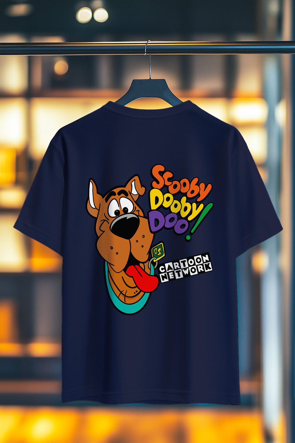 BookOrBook Scooby Doo Sırt Baskılı %100 Pamuk Yetişkin Premium T-Shirt