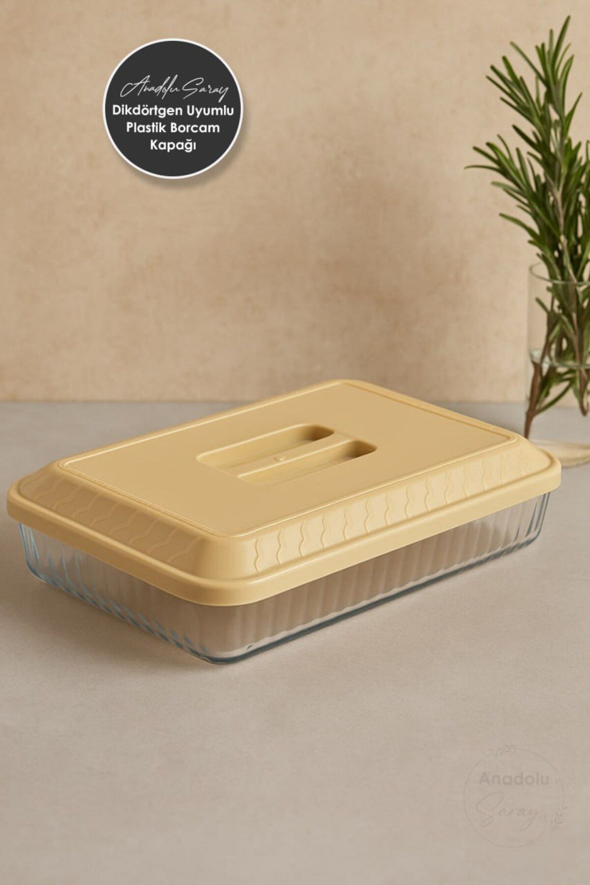 Anadolu Saray-1 Piece Rectangular Compatible Plastic Pyrex Lid Durable Freshness Preserving Convenient to Carry Pyrex Lid 4