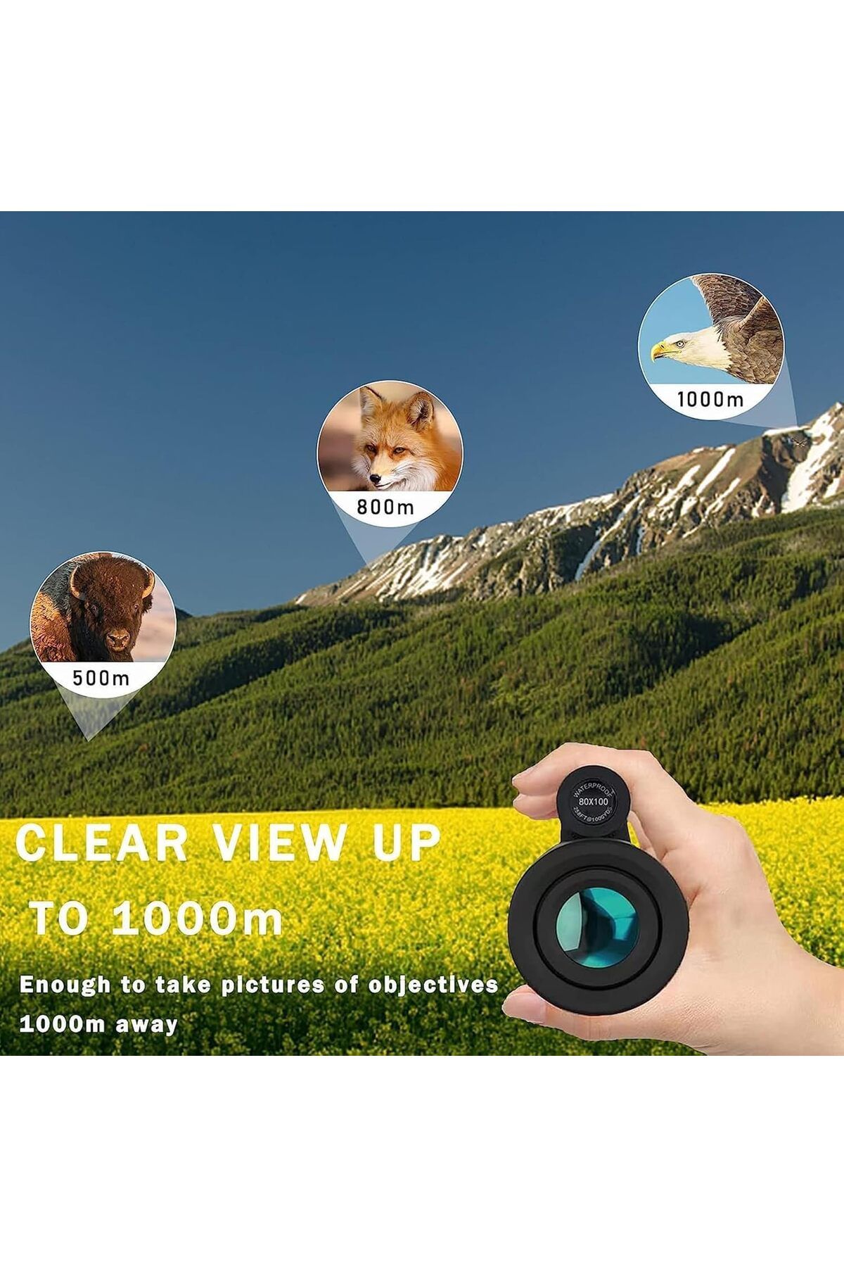 fulina-Monocular Telescope,with BAK4 Prism and FMC Lens,with Smartphone Holder and Tripod,for Bird Watching 7