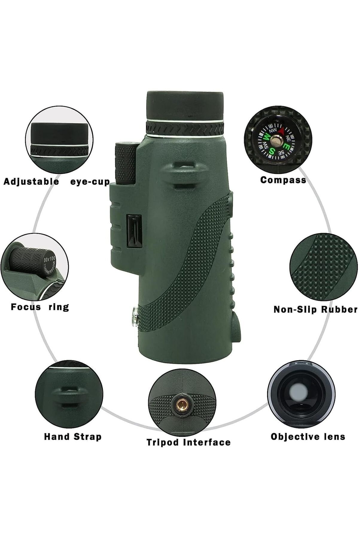fulina-Monocular Telescope,with BAK4 Prism and FMC Lens,with Smartphone Holder and Tripod,for Bird Watching 2