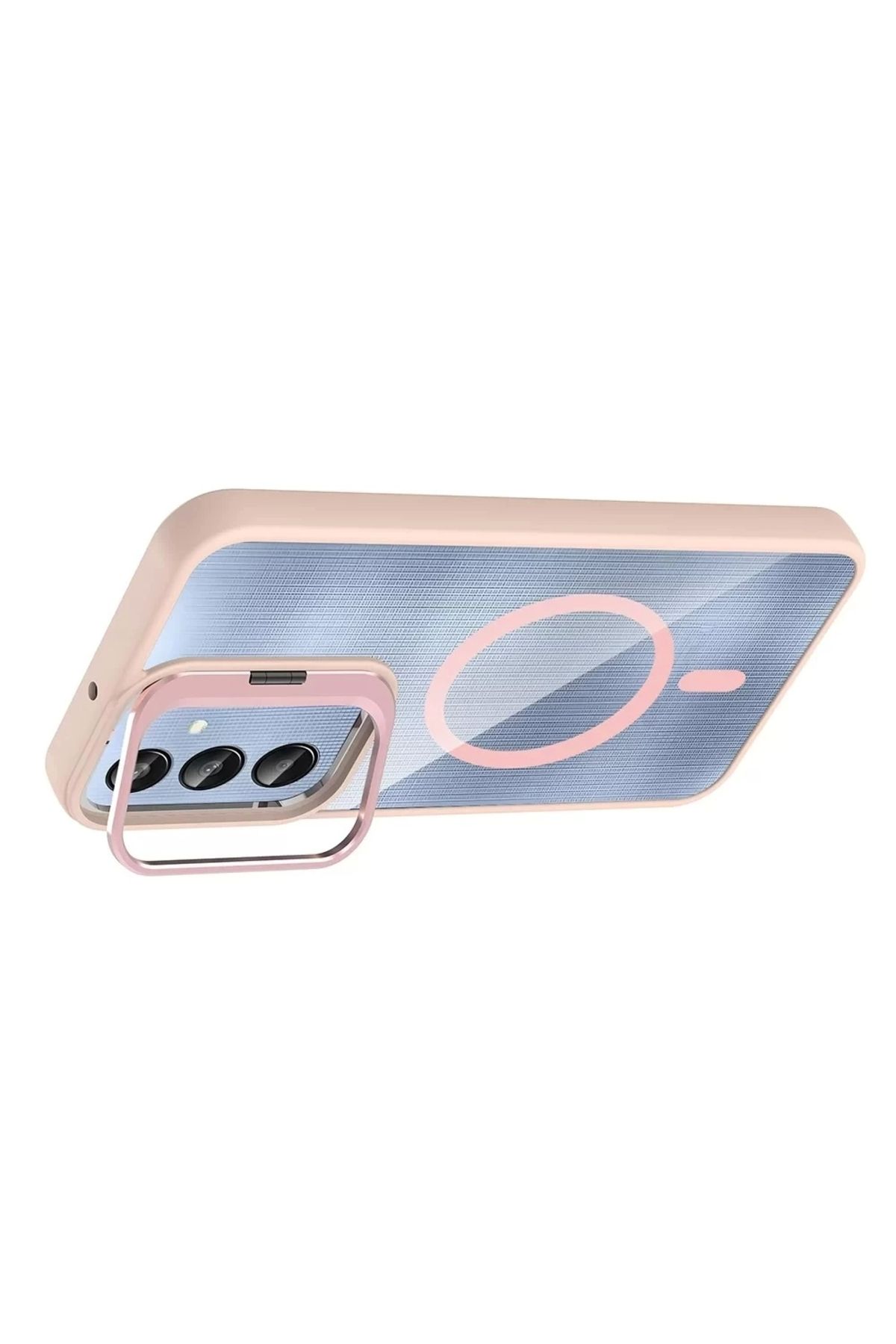 Lopard Samsung Galaxy A56 Kılıf Standlı Ve Kamera Lens Hediyeli Kablosuz Şarj Özellikli Lopard Etro Kapak