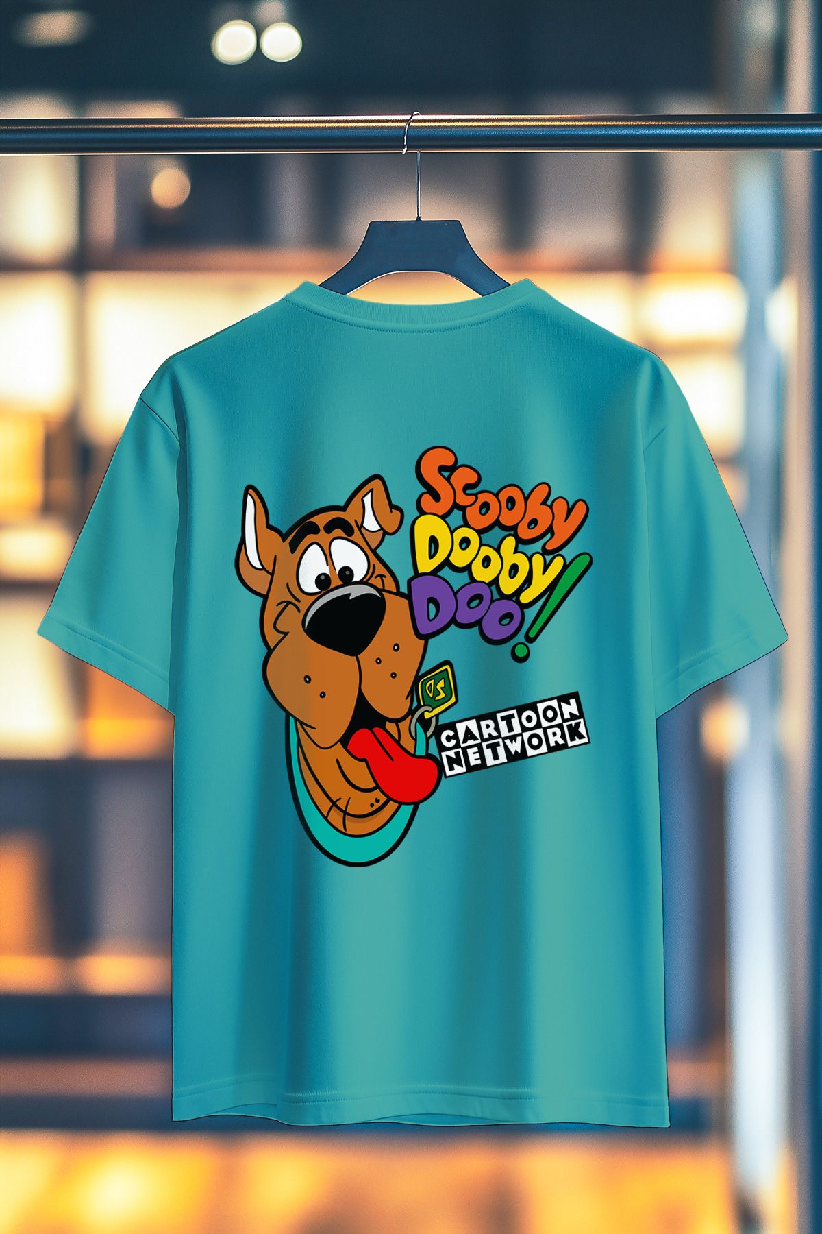 BookOrBook Scooby Doo Sırt Baskılı %100 Pamuk Yetişkin Premium T-Shirt