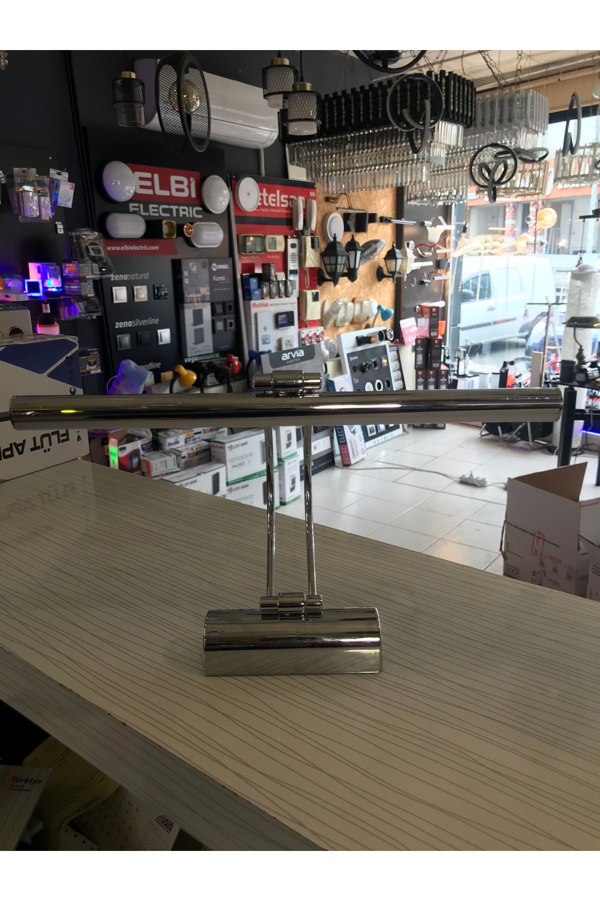 Elif FLÜT LED APLİK KROM KASA 6500 K BEYAZ IŞIK TABLO APLİĞİ 35 CM