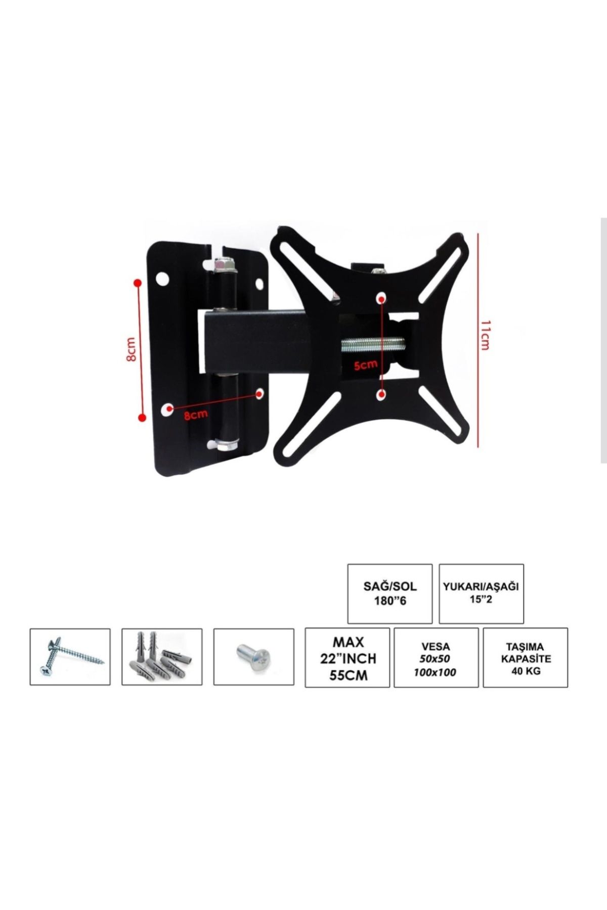 Poke 22 inç lcd tv hareketli askı aparatı