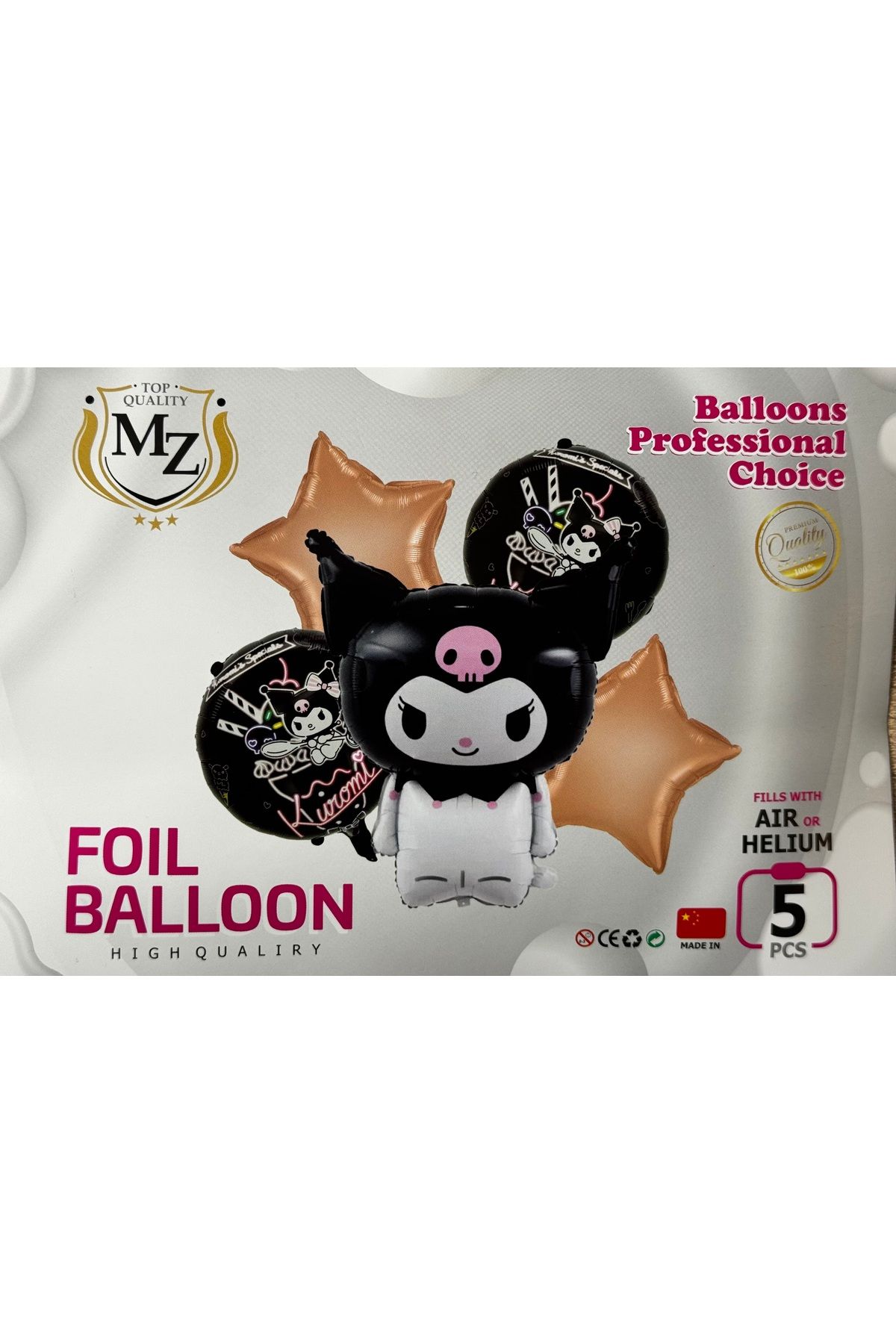 KATRİN KUROMI Siyah 5li Folyo Balon