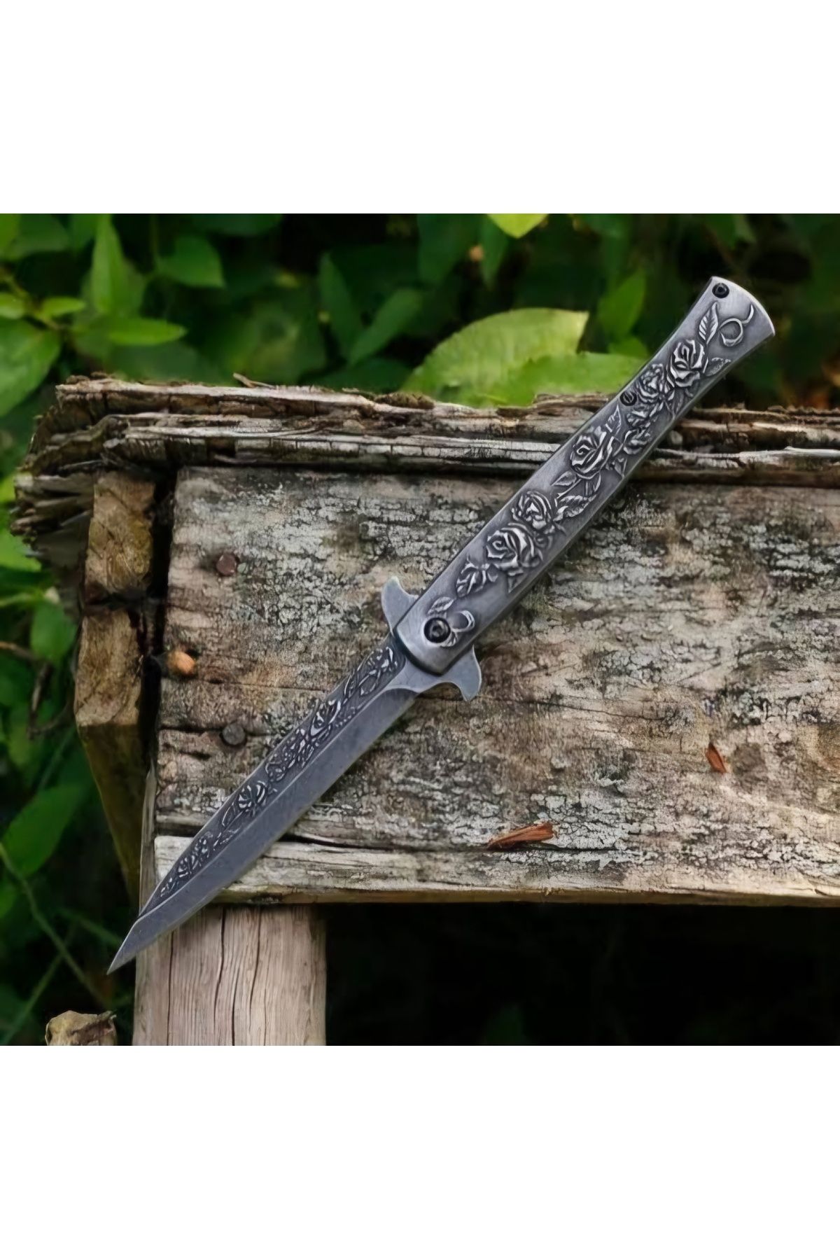 Katmer Paslanmaz Çelik Kaliteli İnce Model Avcı Kamp Çakı - Güllüm - 21 Cm