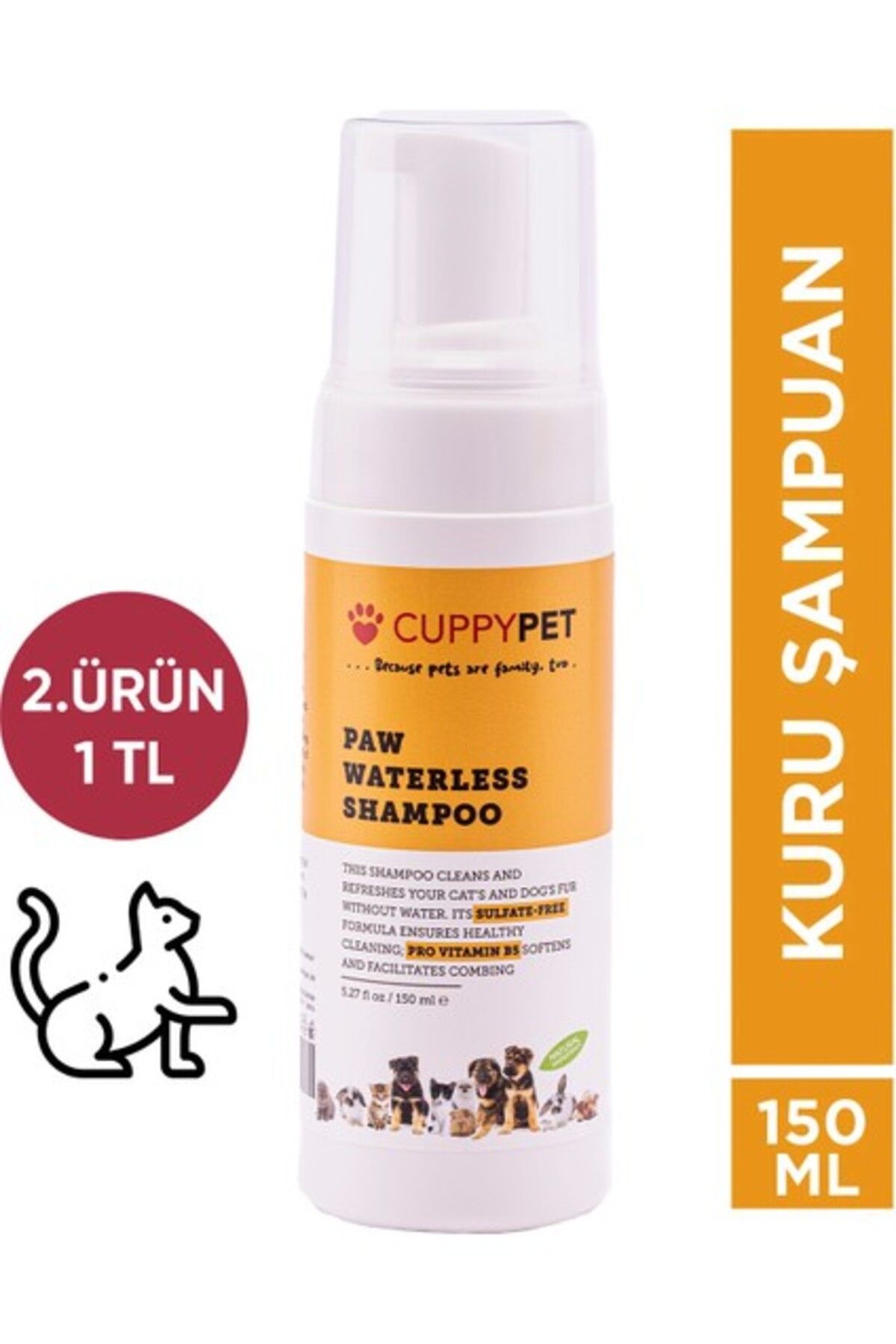 CuppyPet Kedi Kuru Şampuan