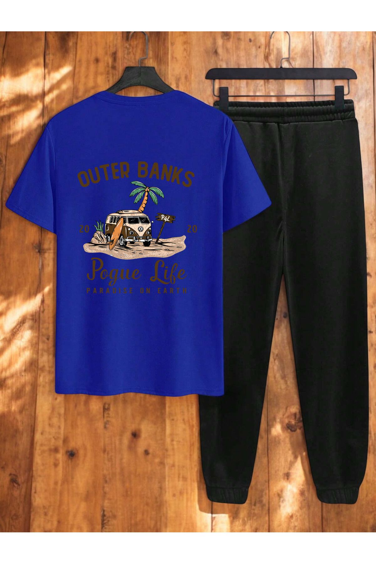 uyguntarz Unisex Outer Banks Tasarım Basklı Tshirt Eşofman Takımı