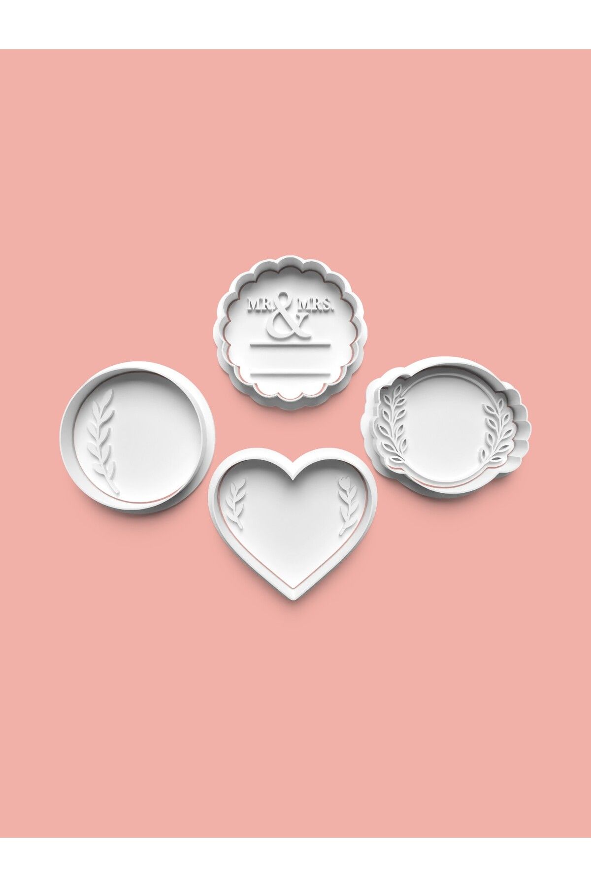 AKTASTORE Düğün Kurabiye Kalıbı 4'lü set