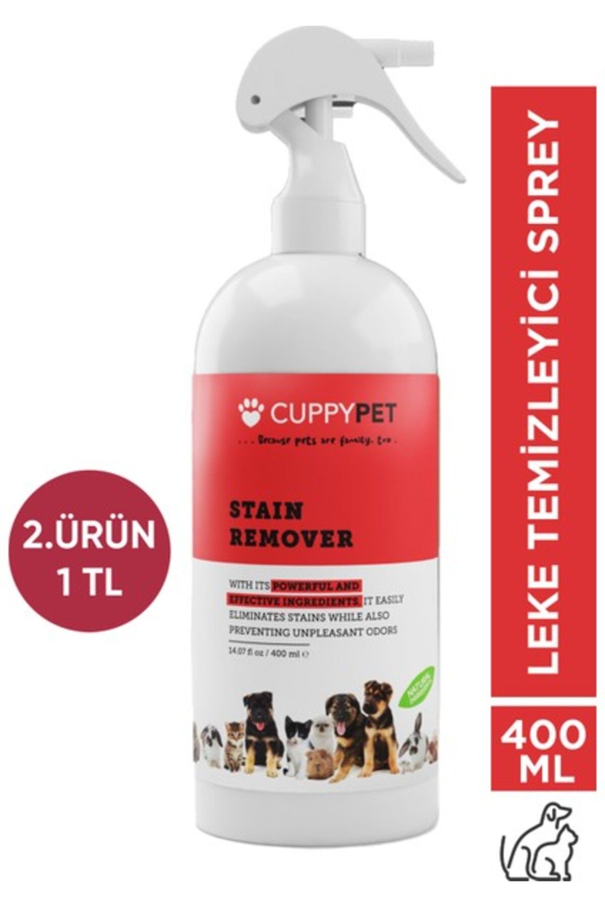 CuppyPet Kedi Leke Temizleyici Sprey