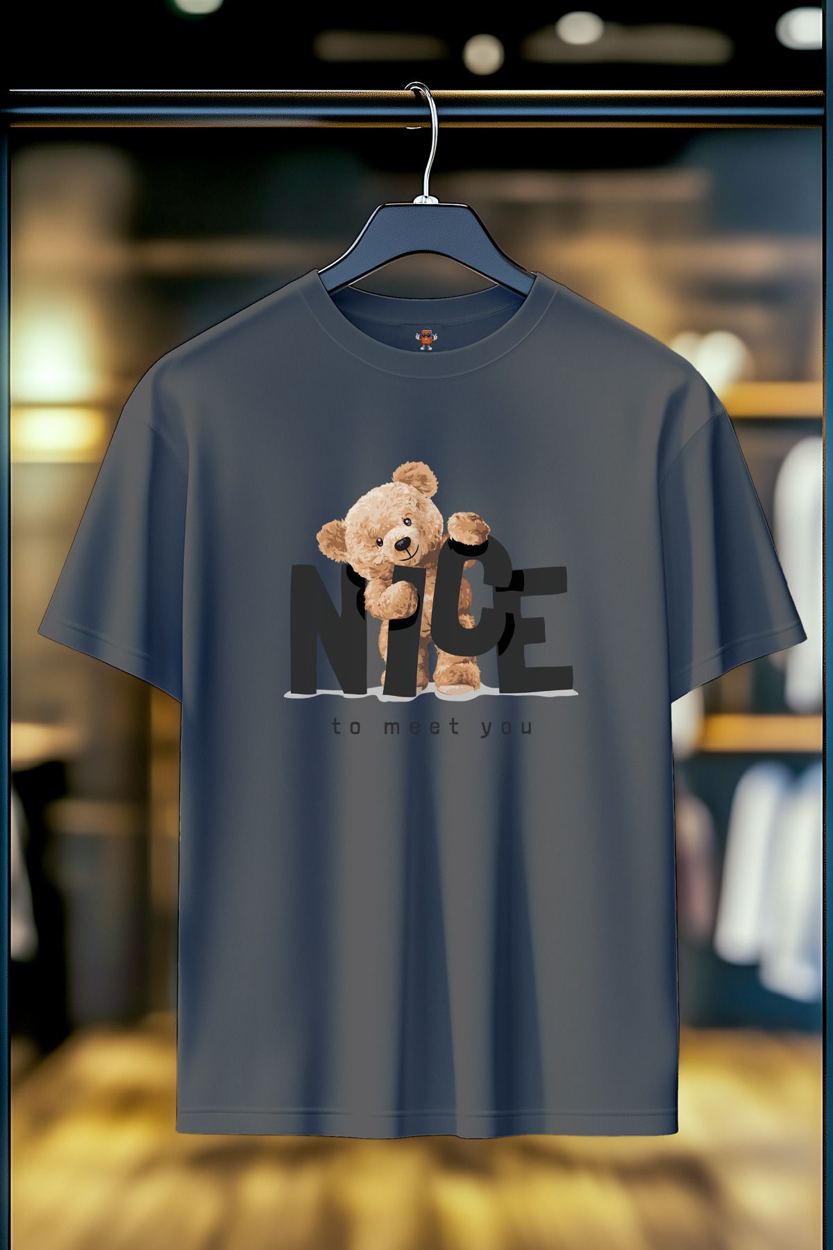 BookOrBook Nice to Meet U %100 Pamuk Premium Kalite T-Shirt