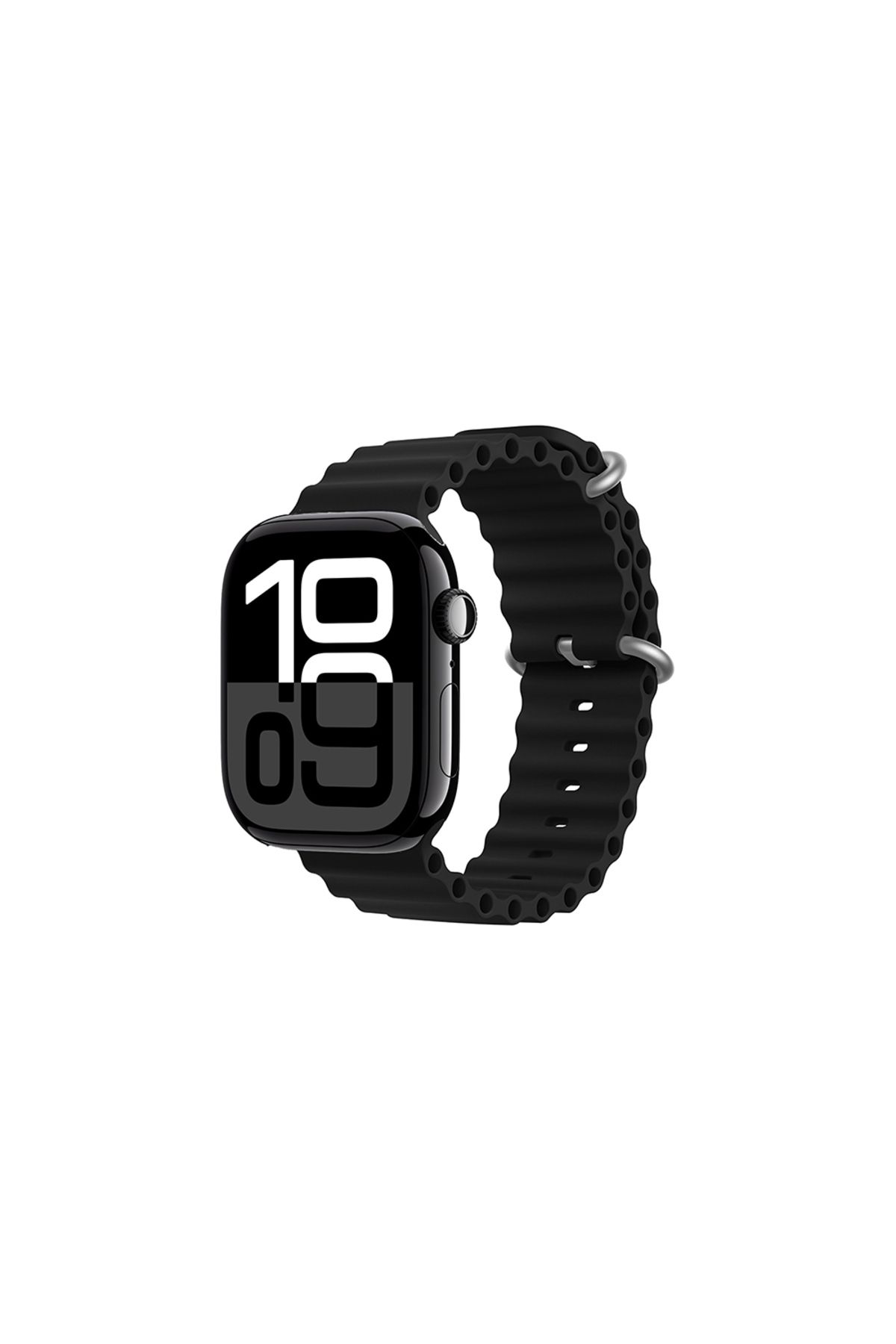 YTSGLOBAL Watch 10 46mm Uyumlu YTSG KRD-75 Silikon Kordon-Siyah