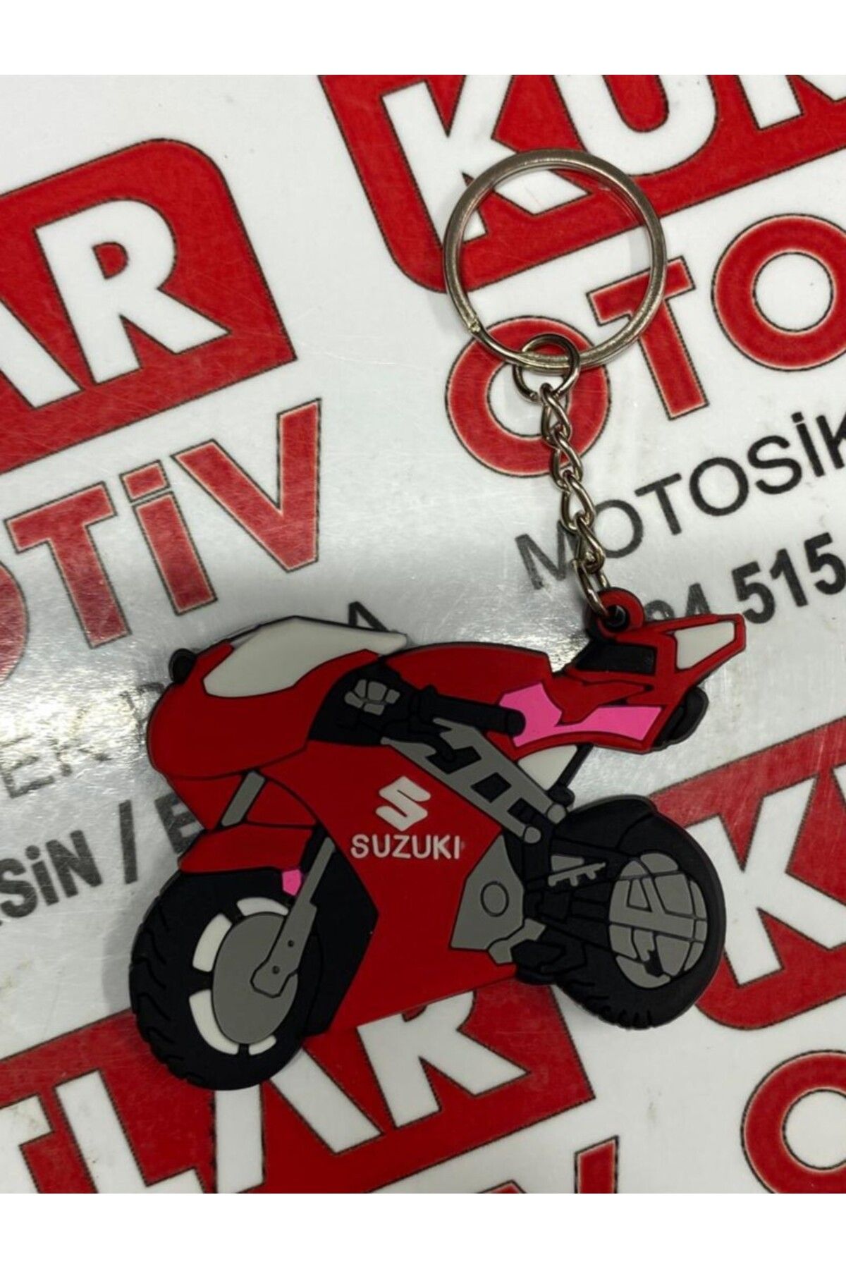 MTO Suzuki Kırmızı Motosiklet Anahtarlık