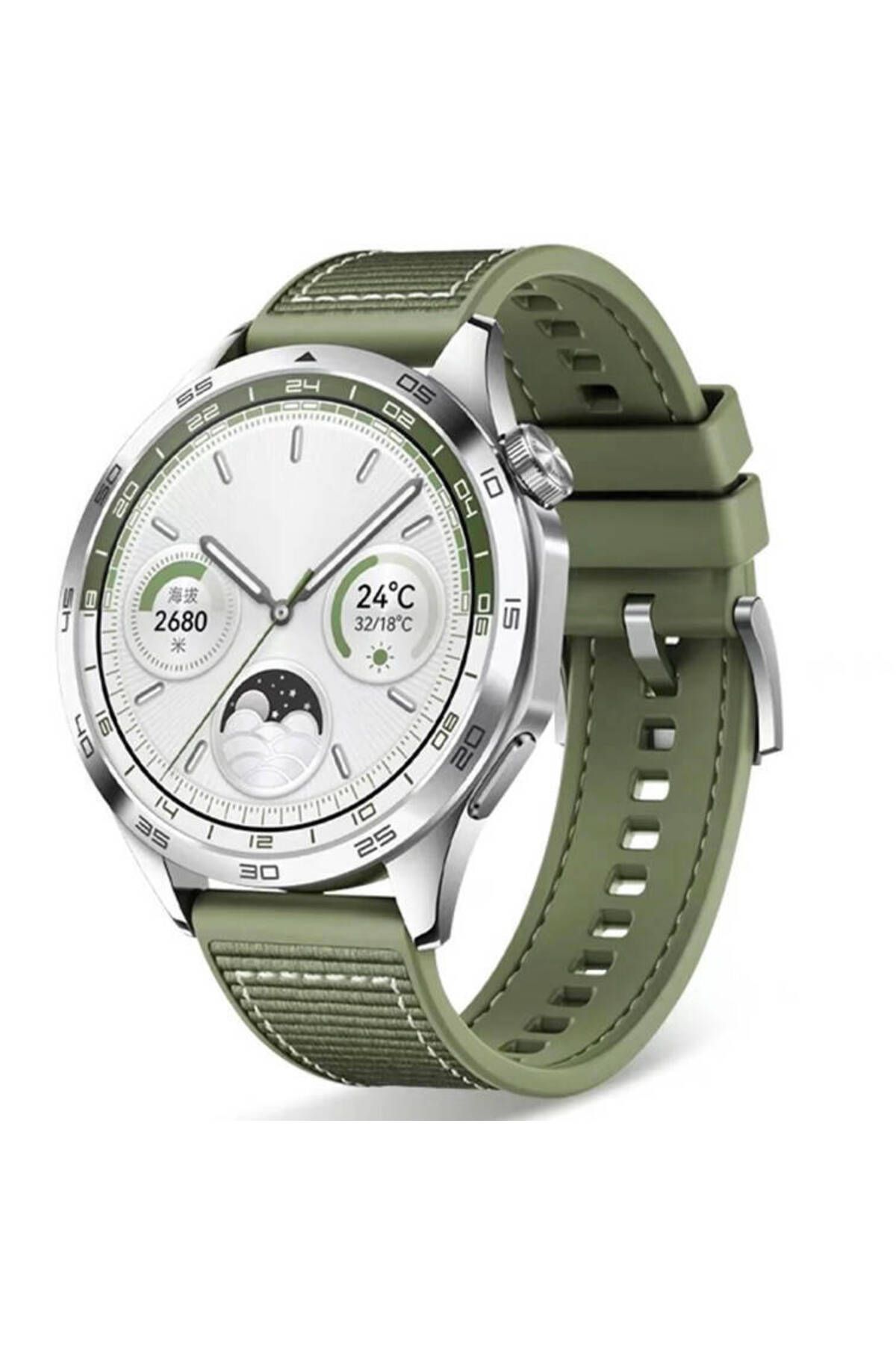 YTSGLOBAL Xiaomi Amazfit Pace Uyumlu YTSG- KRD-102 22mm Silikon Kordon-Yeşil