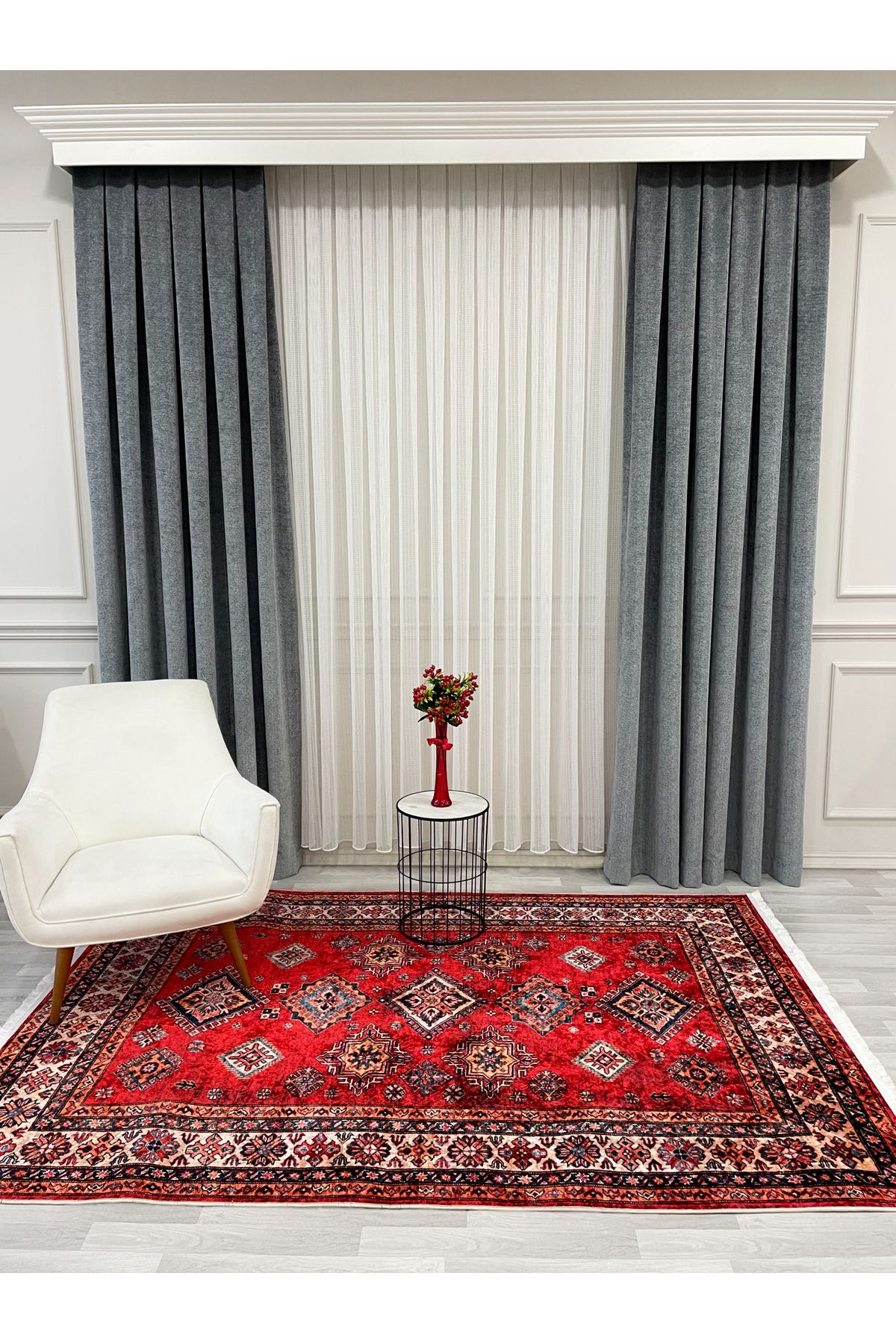 Brillant Kilim Motifli SAÇAKLI Klasik Kaymaz Taban Halı