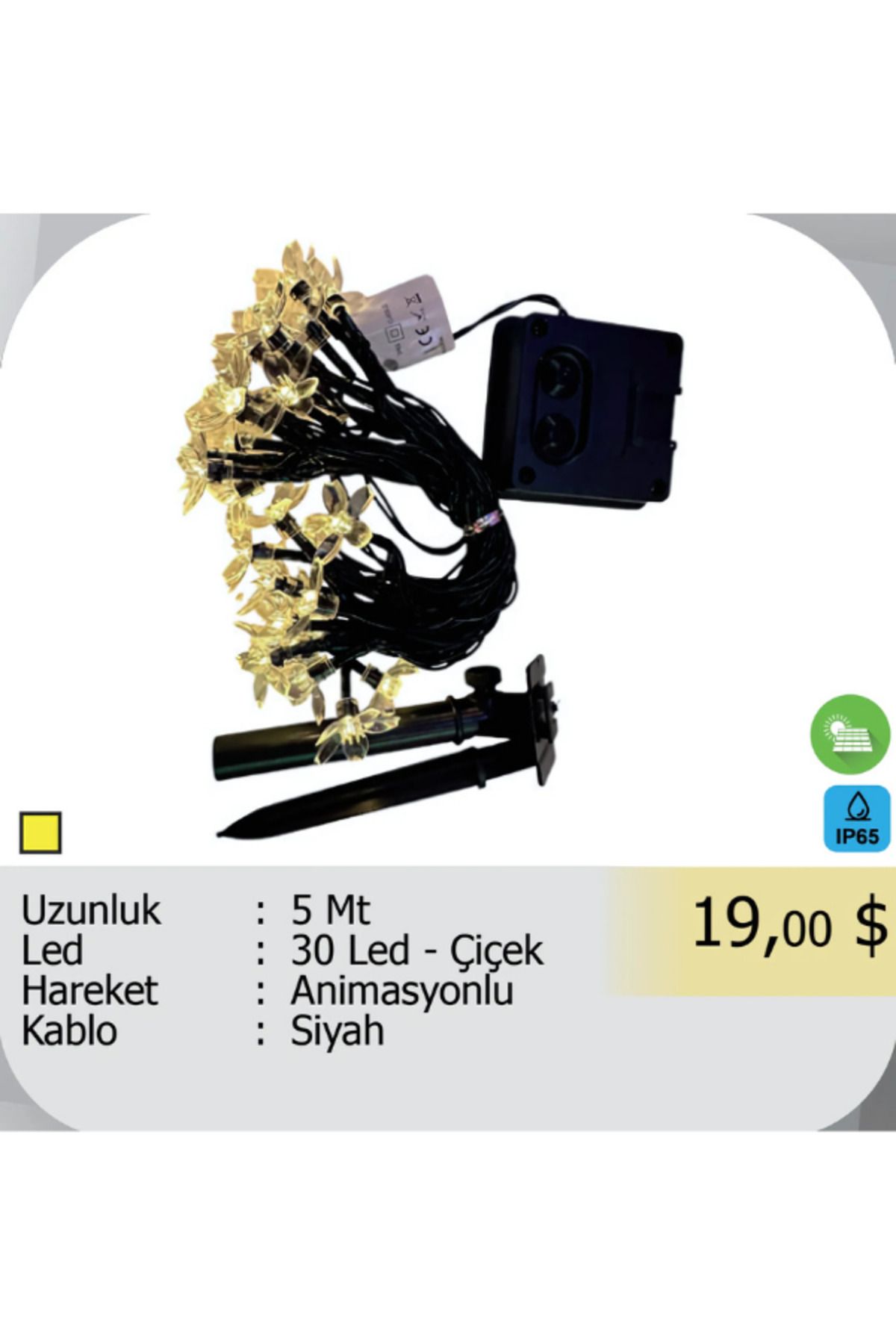 ELKHOUSE ElektrikHouse LED Peri Işığı 30 Led - Çiçek Animasyonlu 5 Metre