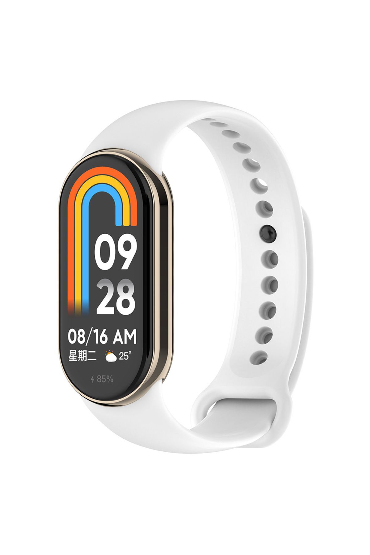 YTSGLOBAL Xiaomi Mi Band 9 Serisi Klasik Kordon Silikon Strap Kayış-Beyaz