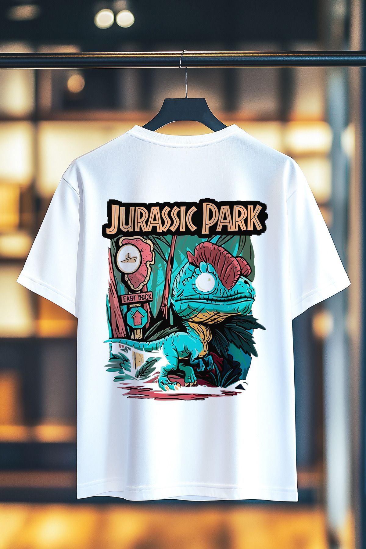 BookOrBook Jurassic Park Lost World Sırt Baskılı %100 Pamuk Premium T-Shirt