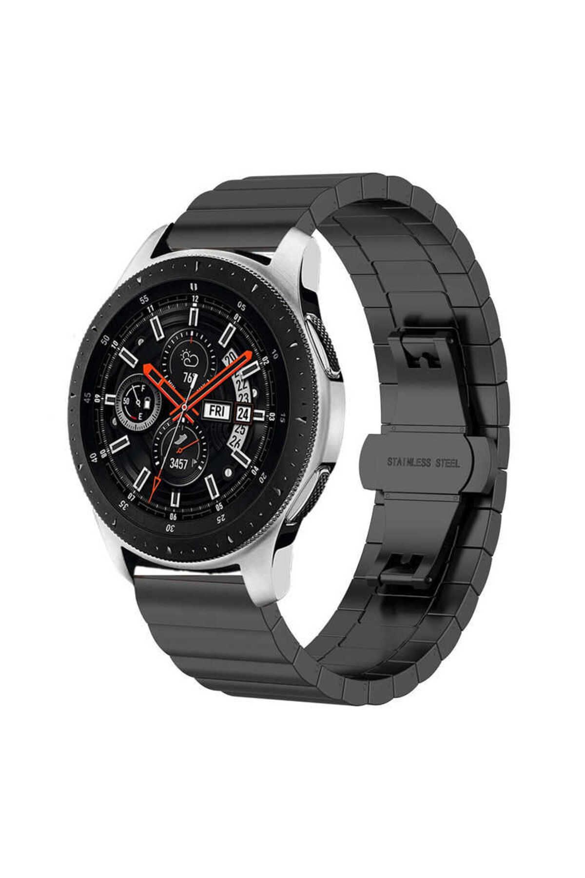 YTSGLOBAL Galaxy Watch 42mm (20mm) Uyumlu KRD-16 Metal YTSG Kordon-Siyah