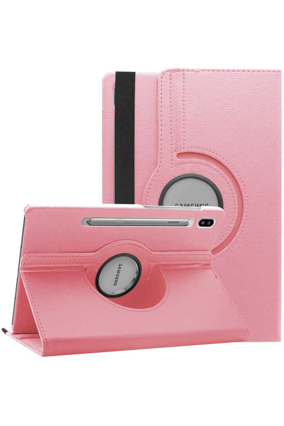 YTSGLOBAL Galaxy Tab S7 Plus T970 Uyumlu YTSG Dönebilen Standlı Kılıf-Pembe
