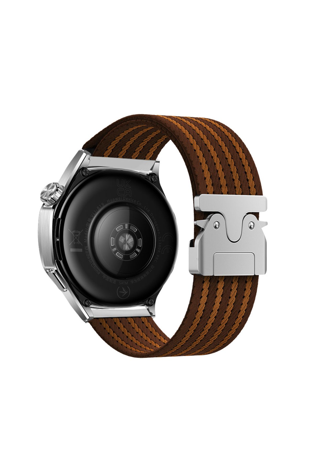 YTSGLOBAL Huawei Watch GT 3 42mm YTSG KRD-133 22mm Naylon Kumaş Hasır Örgülü Kordon - Kahverengi