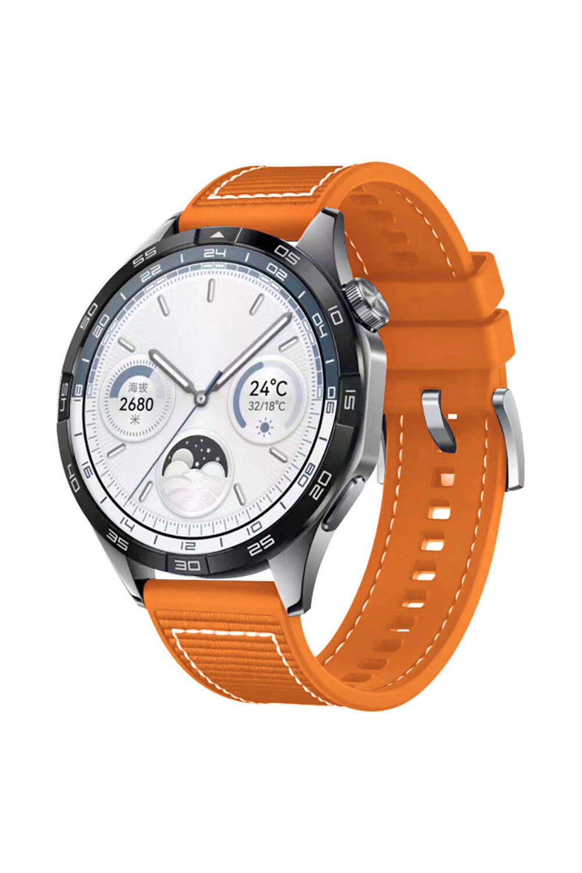 YTSGLOBAL Galaxy Watch 46mm Uyumlu YTSG- KRD-102 22mm Silikon Kordon-Turuncu