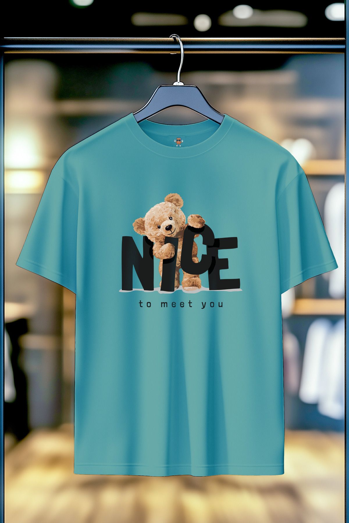 BookOrBook Nice to Meet U %100 Pamuk Premium Kalite T-Shirt