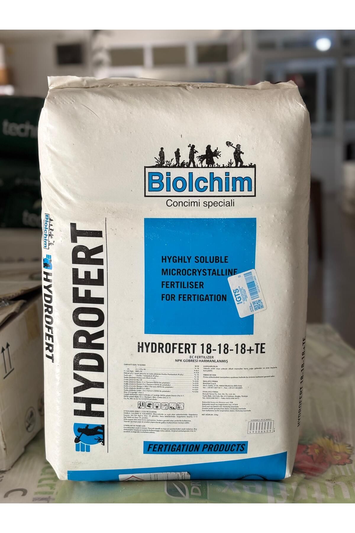 BİOLCHİM Biolchim HYDROFERT 18-18-18 NPK Gübresi 25 Kg