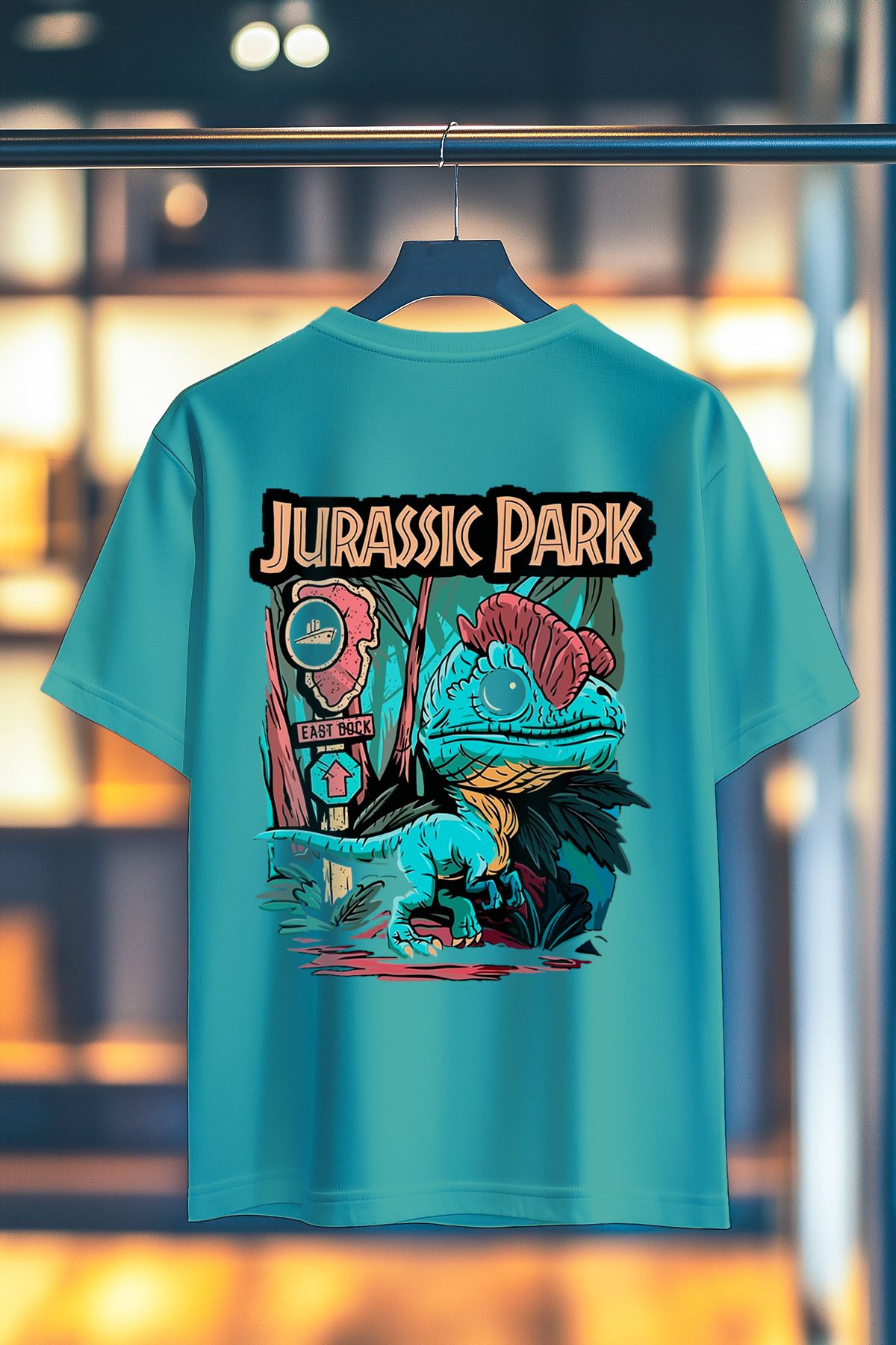 BookOrBook Jurassic Park Lost World Sırt Baskılı %100 Pamuk Premium T-Shirt