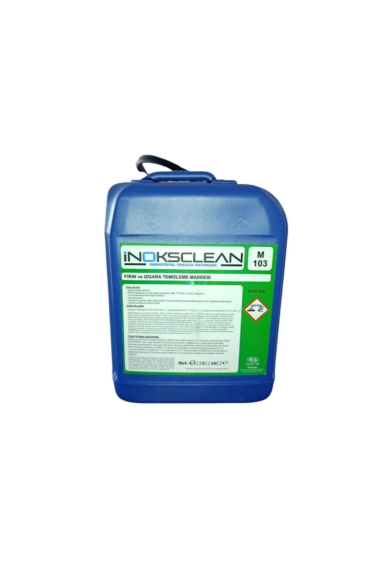 İnoksclean İNOKCLEAN M 103 ENDÜSTRİYEL FIRIN VE IZGARA TEMİZLEME MADDESİ 5 LT