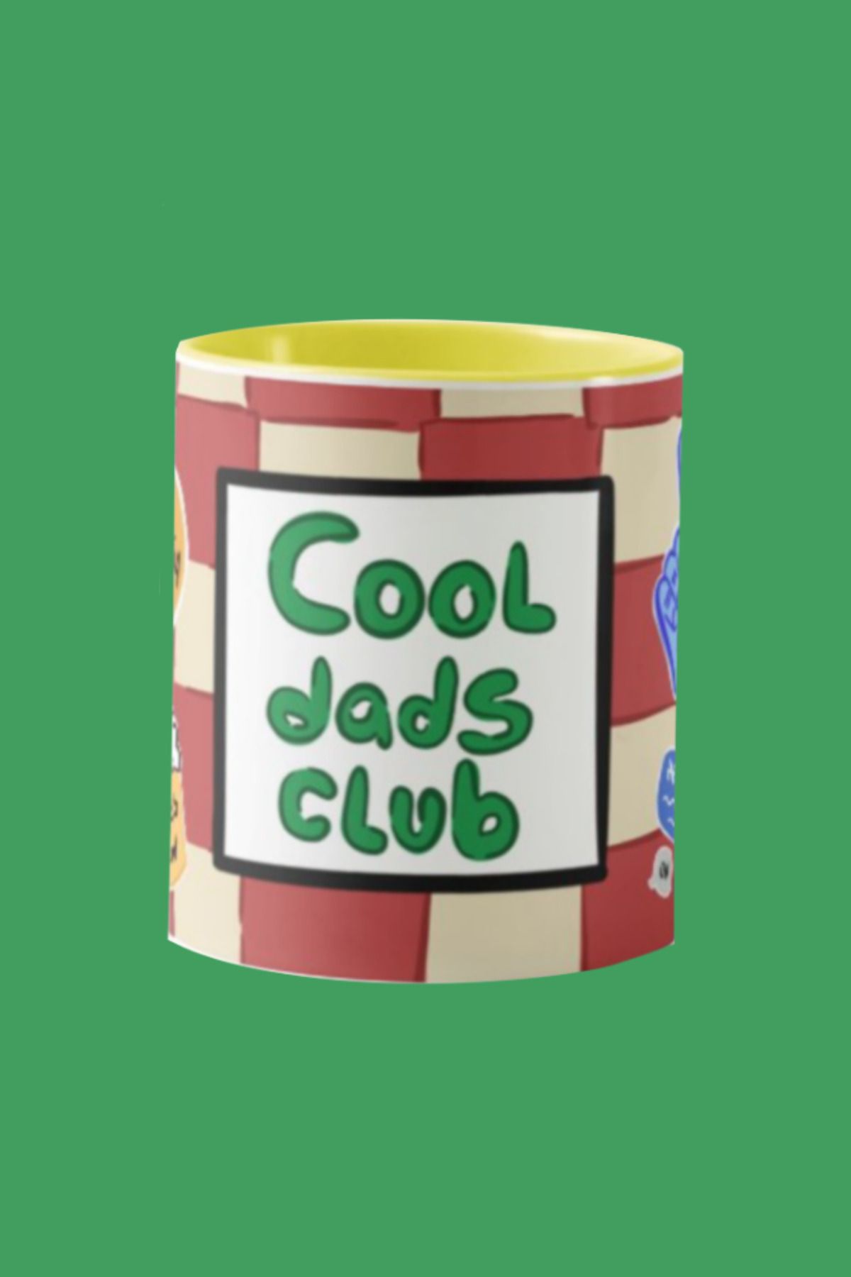 Hello Melody Design "COOL DADS CLUB" Kupa – Dijital Baskılı, Hediyelik Tasarım Baba Kupası 330cc (9.5x8 cm)