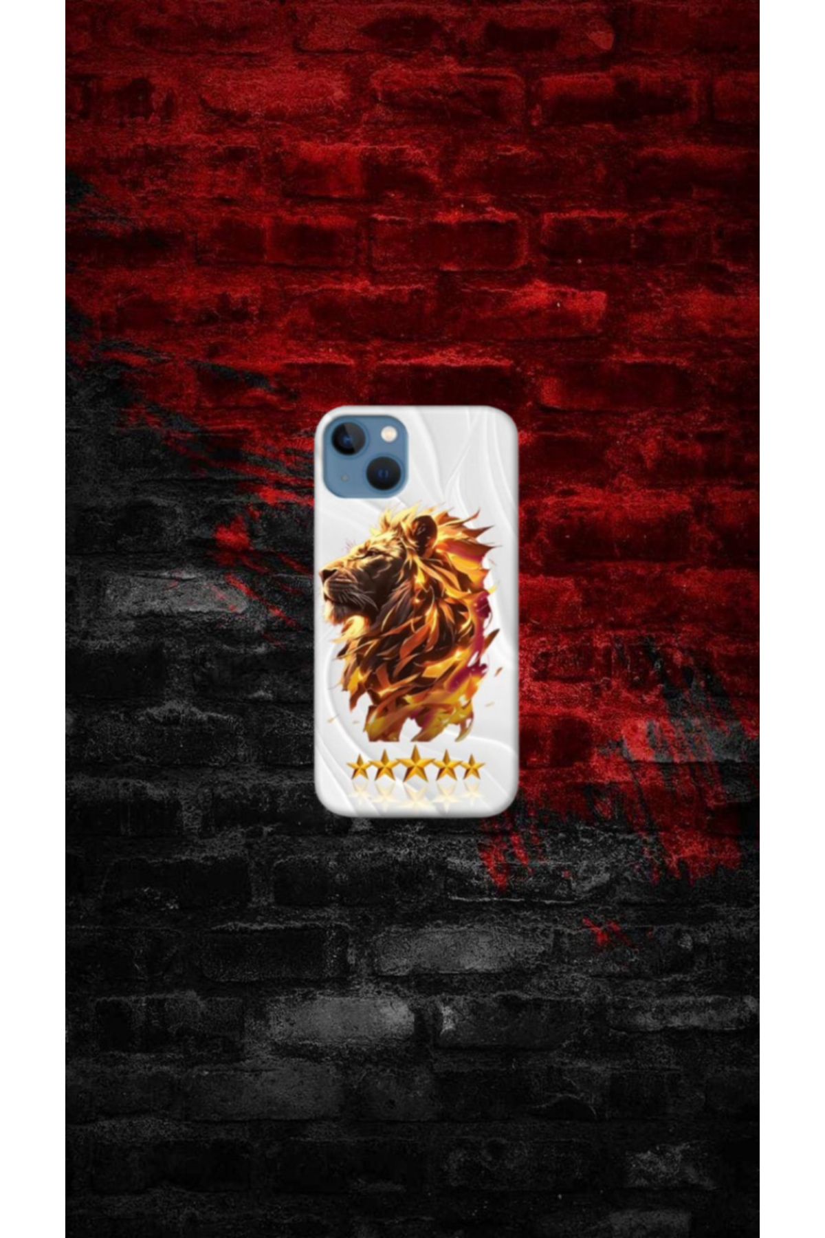 cover shopp Aslan Desenli Renkli Tasarımı-1 IP 15