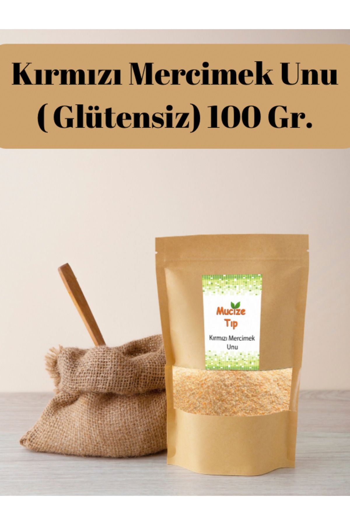 Mucize Tıp Kırmızı Mercimek Unu (Glütensiz) 1 Kg.