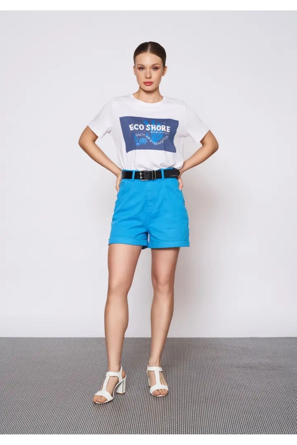 EUROFASHION Tranquil Mavi Denim Şort
