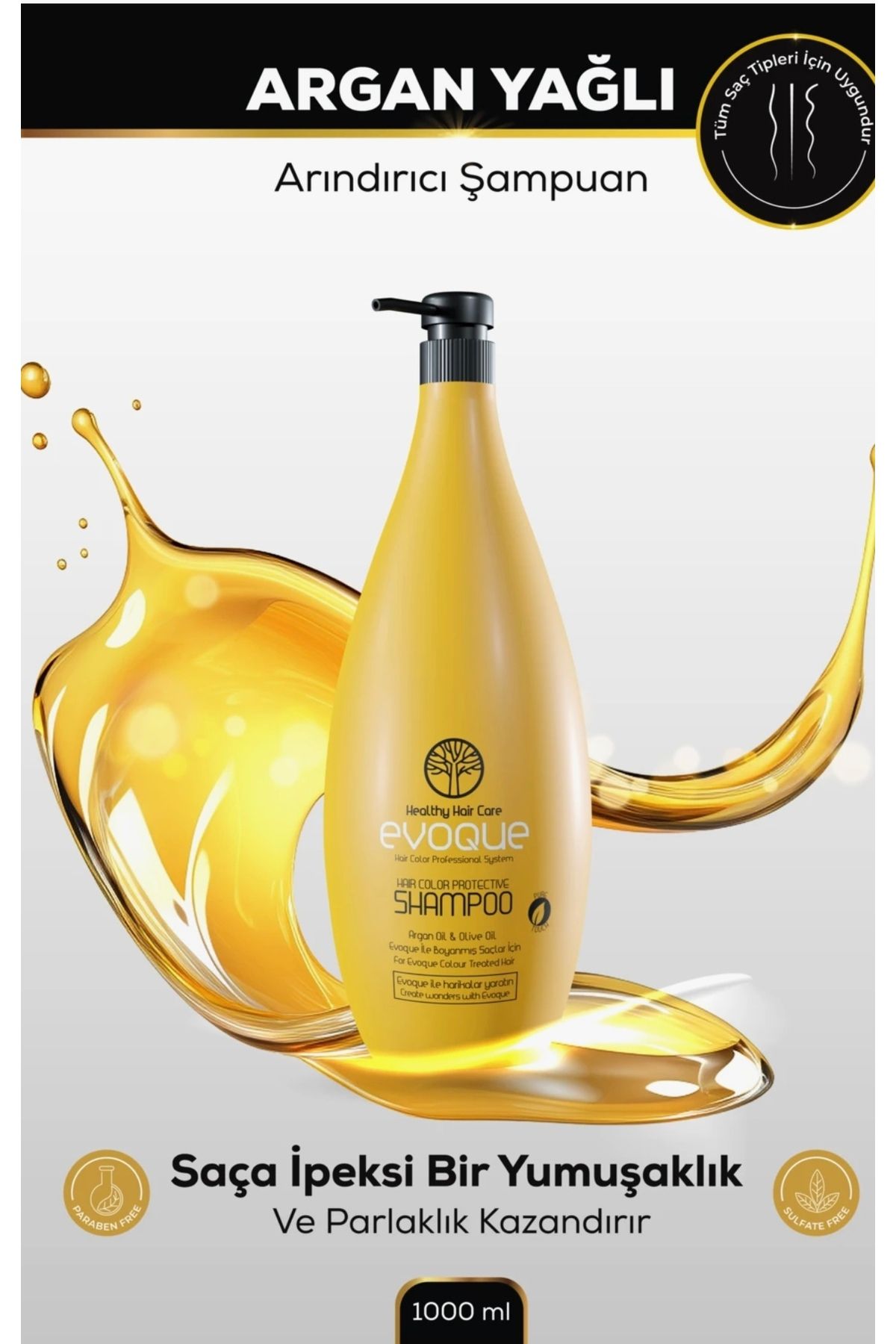 Melek Aksesuar Hair Color Purification Şampuan / Arındırıcı Şampuan / Boyalı Saça Zarar Vermeyen Şampuan 1000 Ml