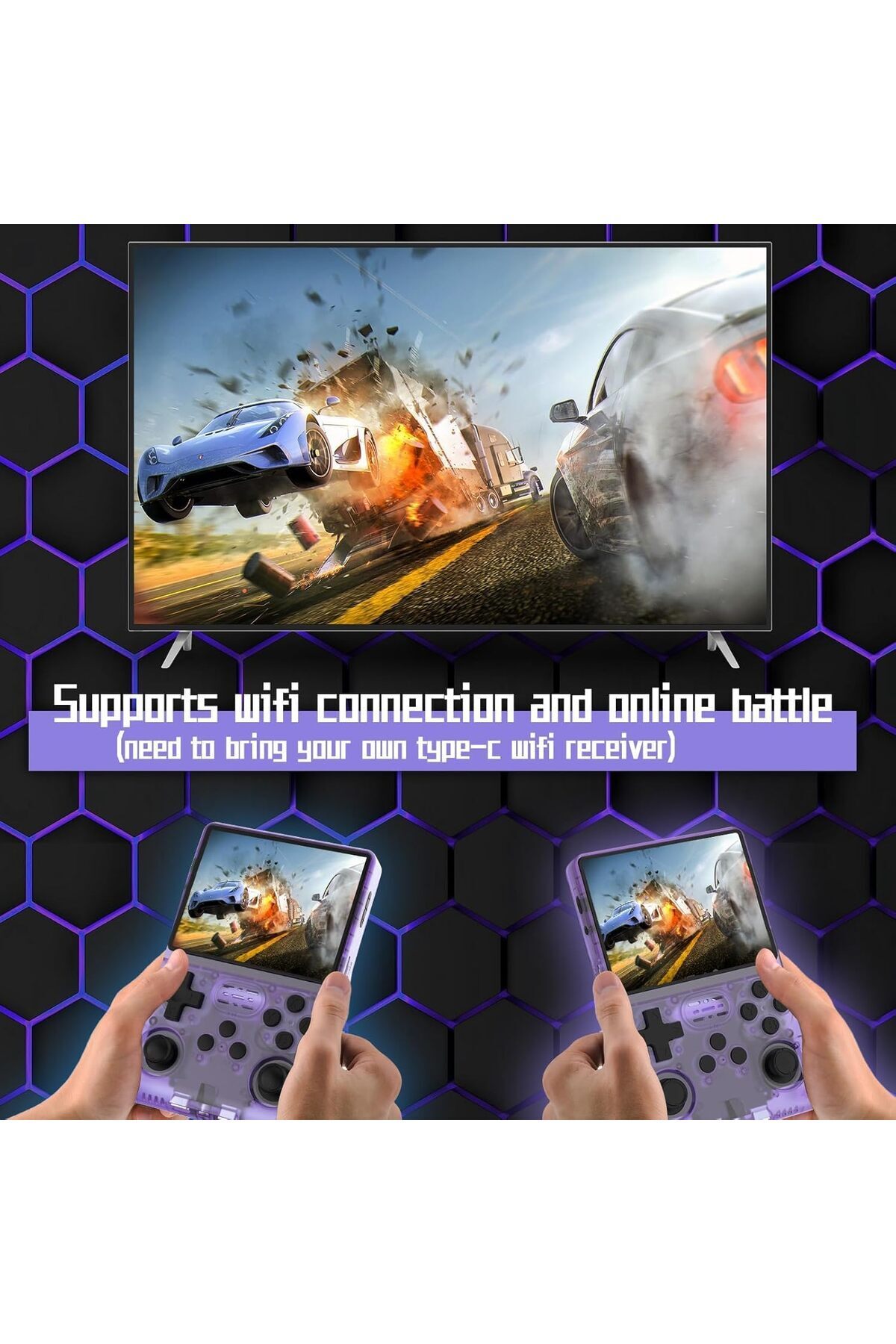 R36S-Retro Handheld Gaming Console with 64G Cards, Portable Retro Game Consoles Linux Gaming System 8