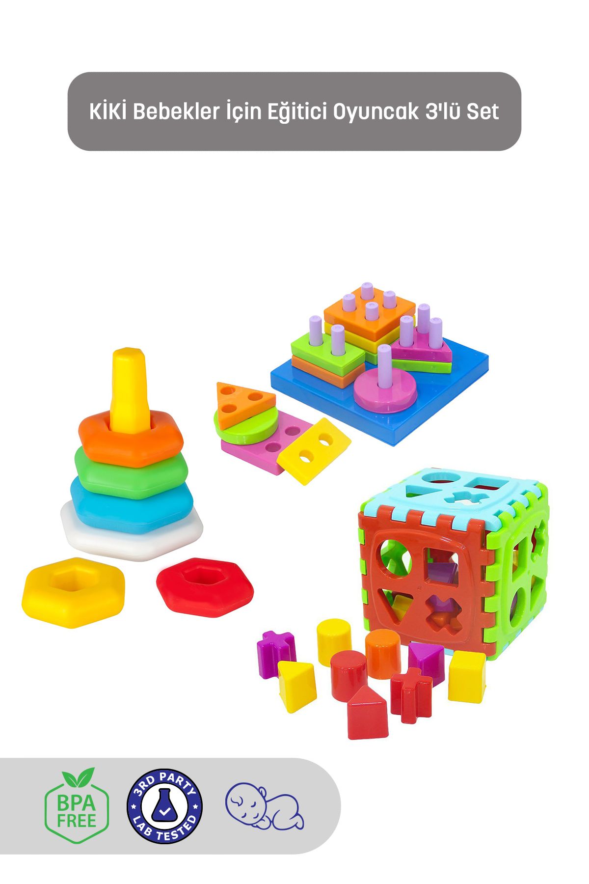 Kiki Eğitici İlk Keşif Oyuncakları 3'lü Set