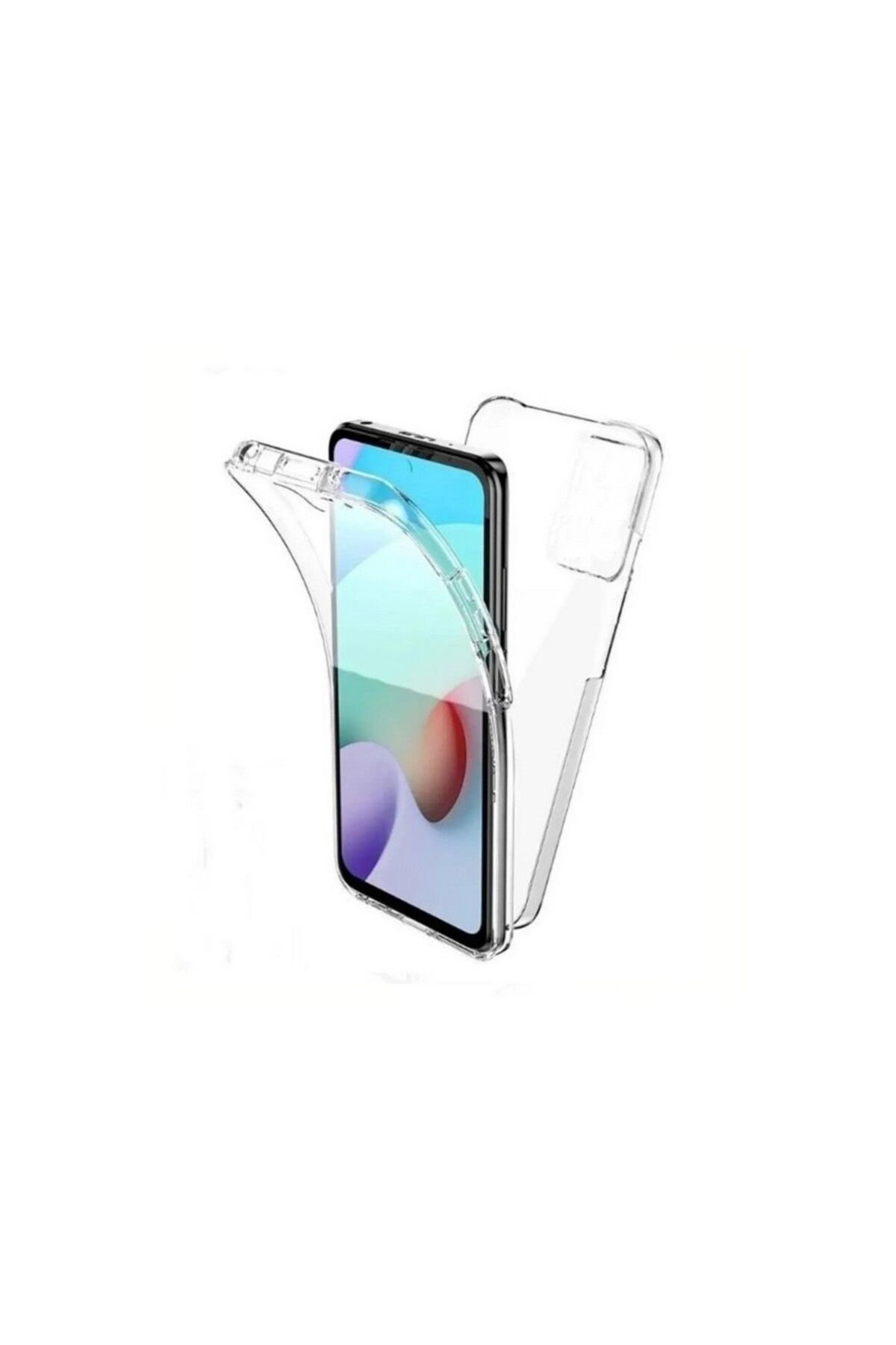 Apsuwa Samsung Galaxy A06 uyumlu Kılıf Ön Arka 360 Koruma Arka Sert Mika Ön Silikon Şeffaf