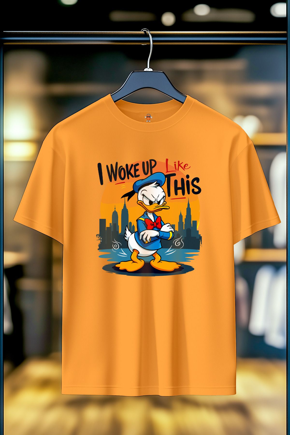 BookOrBook Sleepy Duck %100 Pamuk Premium Kalite Unisex T-Shirt